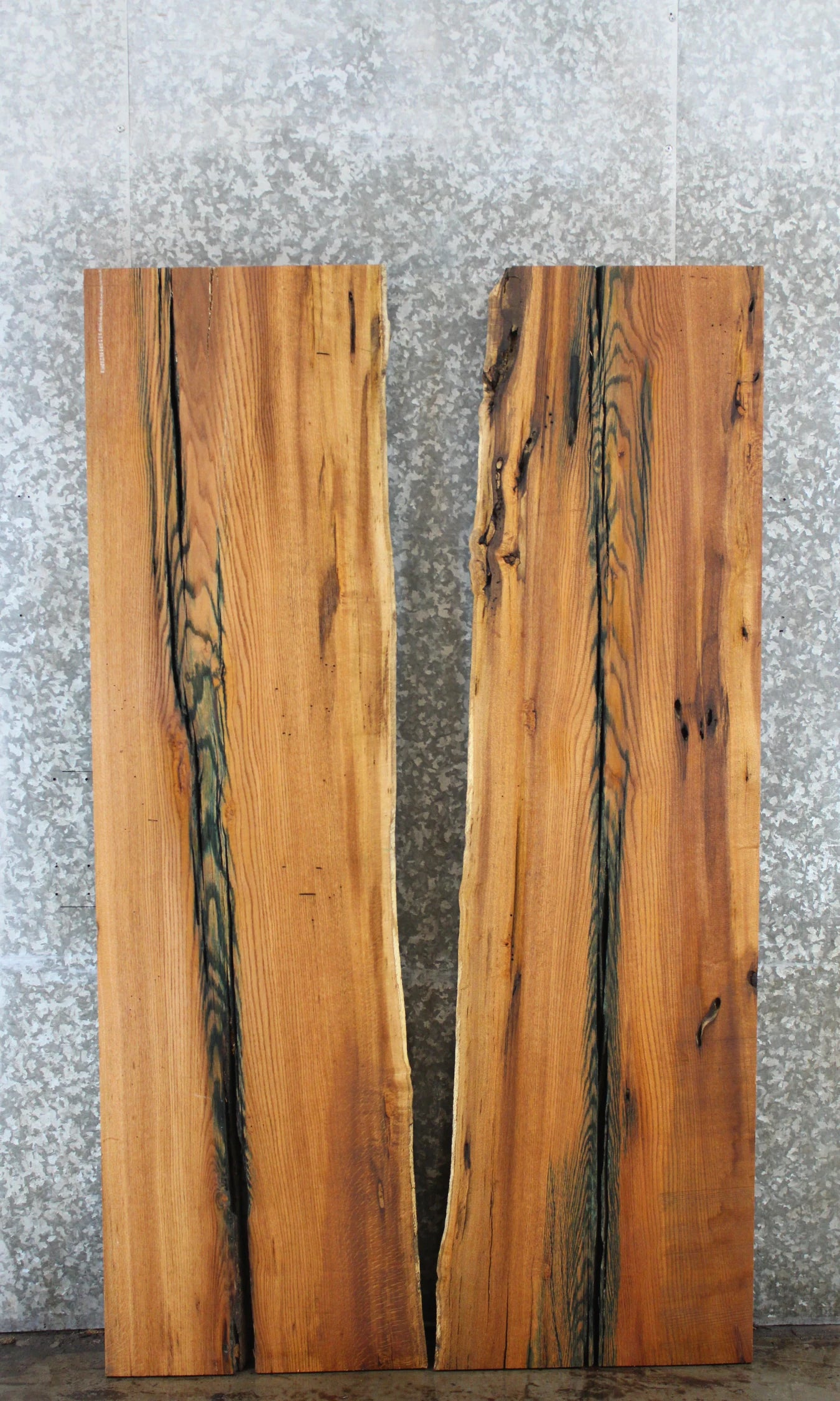 2- Live Edge Red Oak Dining Table Top Slabs, Conference Table Top 39136-39137