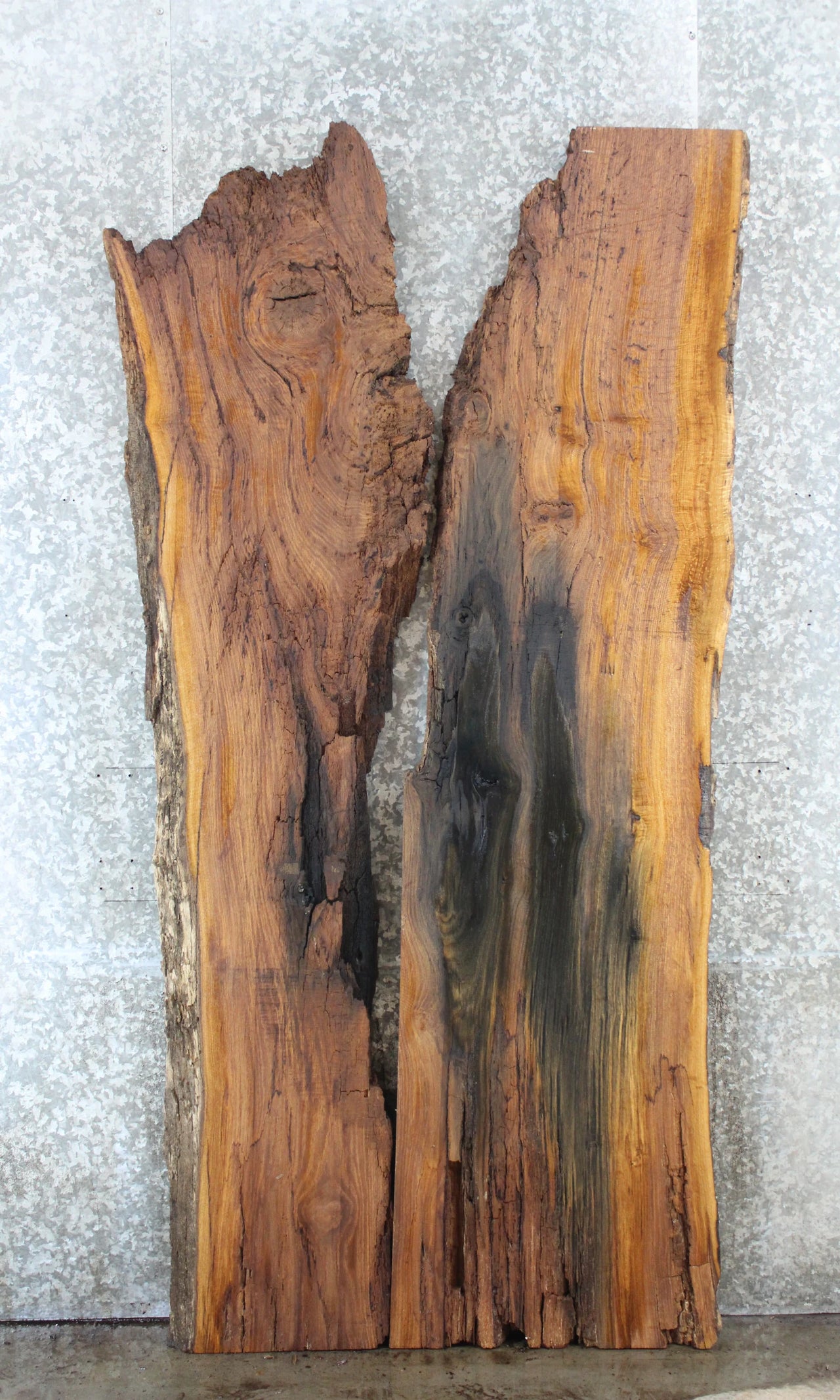 2- Live Edge White Oak Console Table/Desk Top Slab 39148,39244