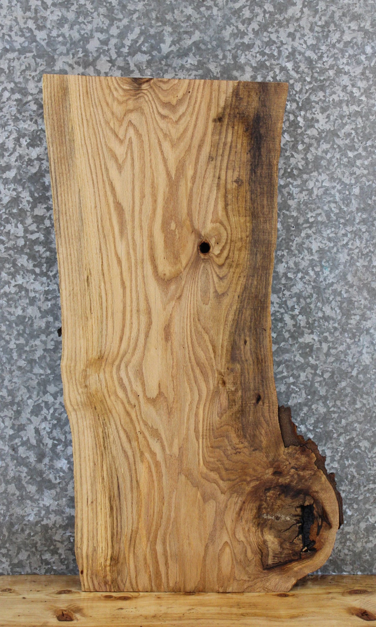 Rustic Red Oak Hardwood Live Edge Slab 39148