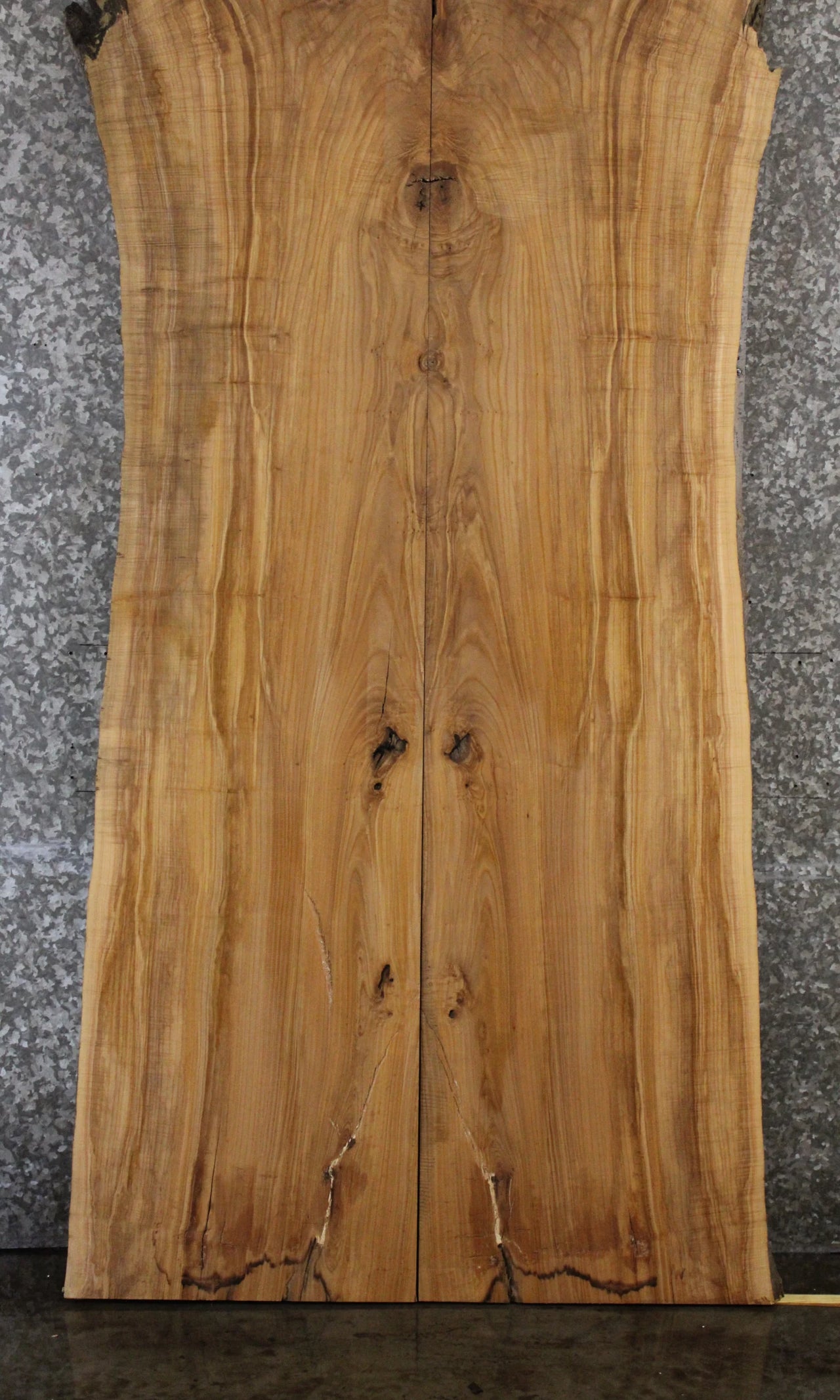 2- Ash Live Edge Bookmatch Dining Table Top Slabs 39149,39152