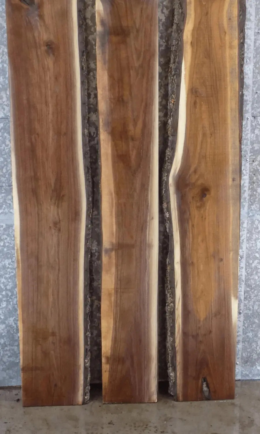 3- Live Edge Black Walnut Dining Room Table Top Set, Desk Slabs 39180-39182