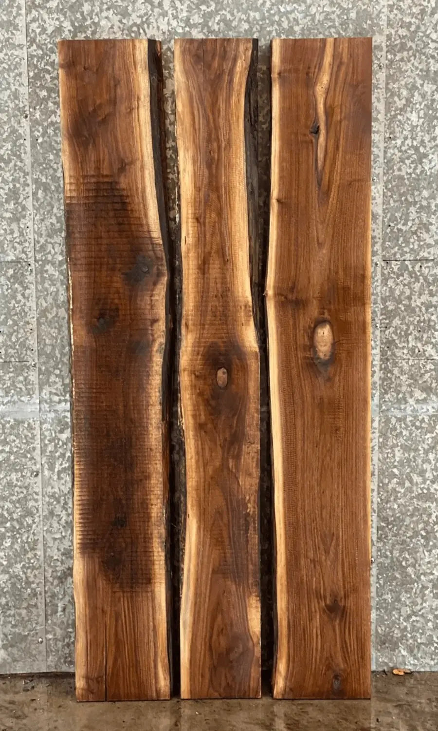 3- Live Edge Black Walnut Kitchen Table/Dining Table Set 39186-39188