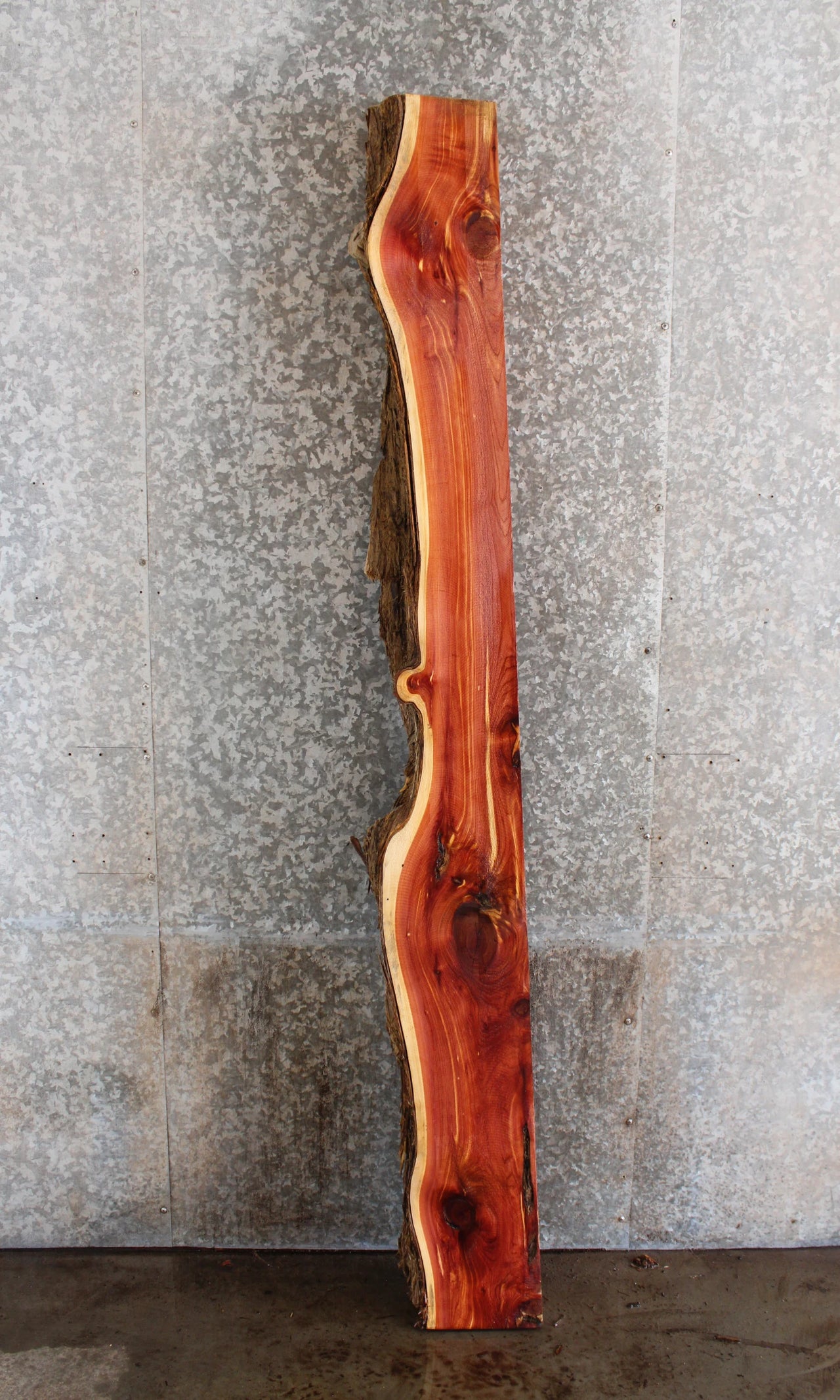 Live Edge Thick Cut Cedar Mantel Slab 39187