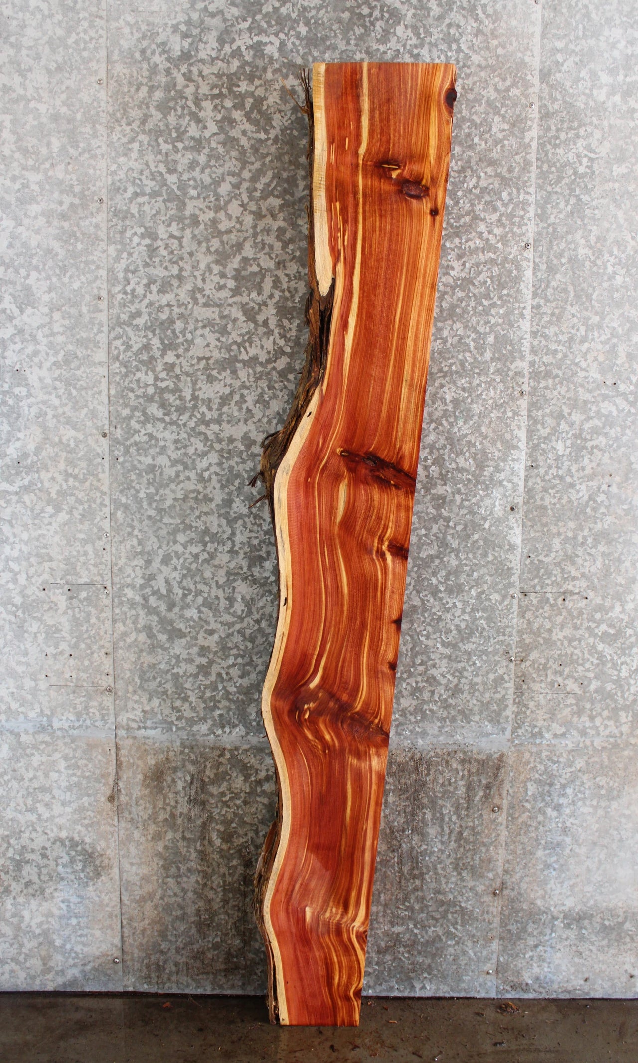 Live Edge Thick Cut Cedar Mantel Slab 39188