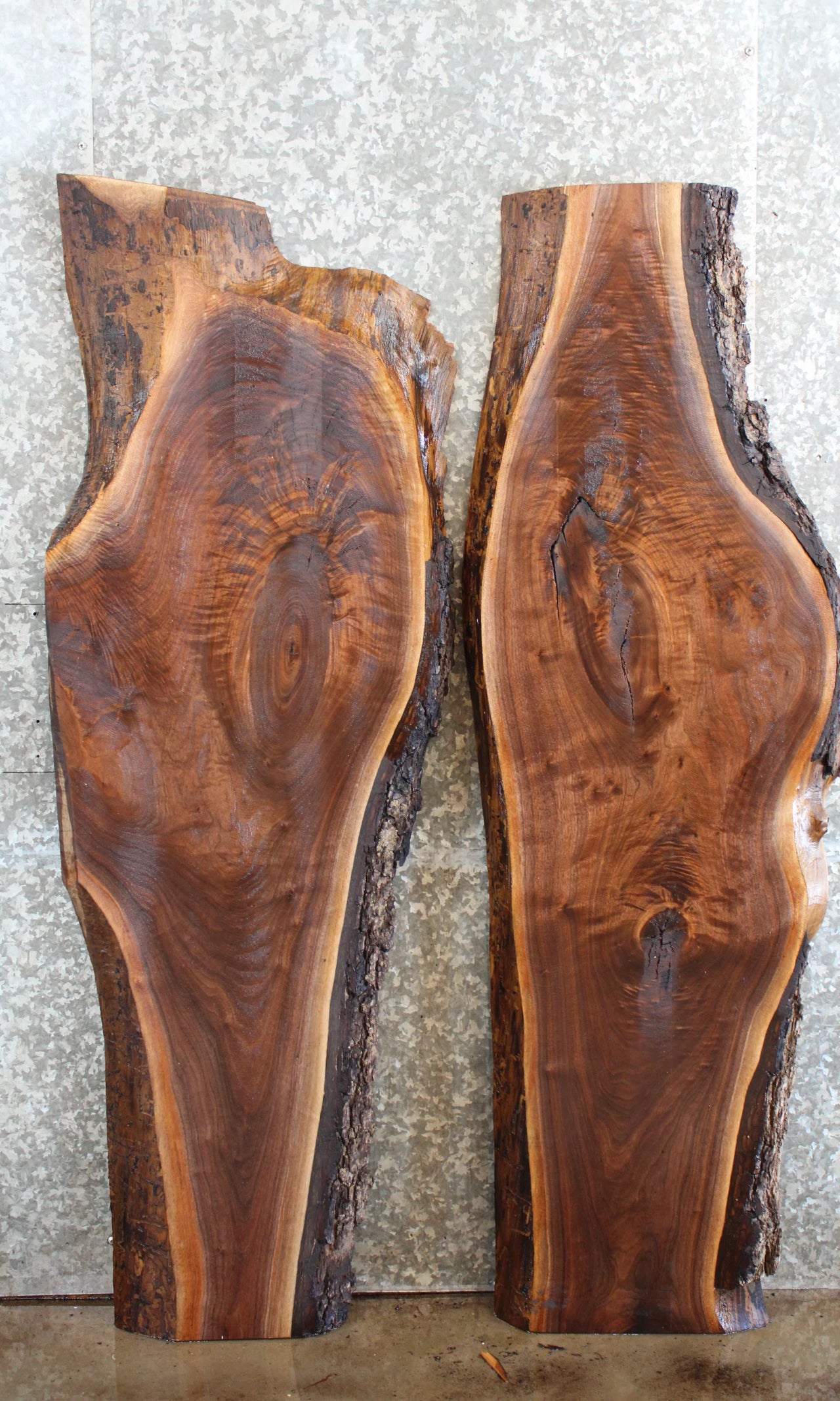 2- Black Walnut Live Edge Coffee Table Tops, Epoxy River Table 39193-39194