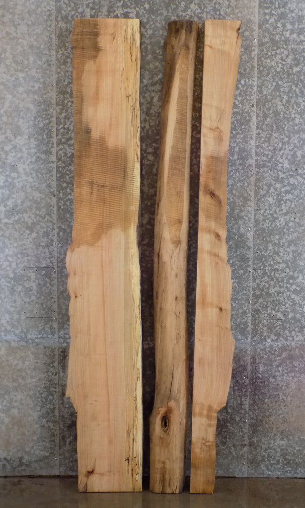 3- Partial Live Edge Maple Split Board Table Top Slab CLOSEOUT 39224-39226