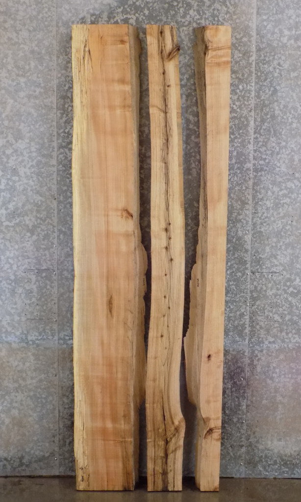 3- Partial Live Edge Maple Split Board Table Top Slab CLOSEOUT 39224-39226