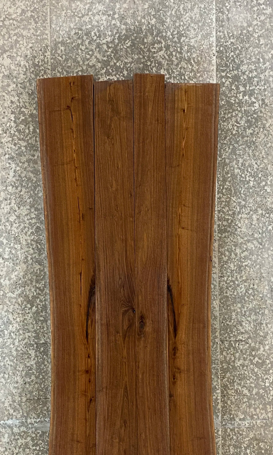4- Live Edge Black Walnut Slab Dining Table Top Set, Office Desk 39236-39239