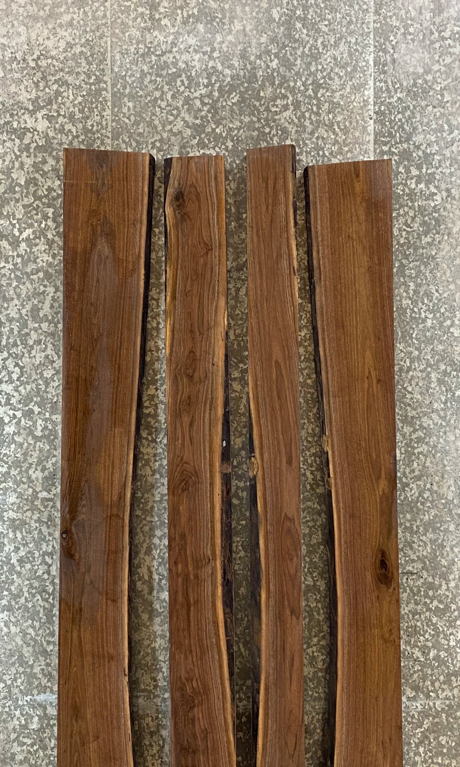 4- Live Edge Black Walnut Table Top/Dining Table Top Set 39236-39239
