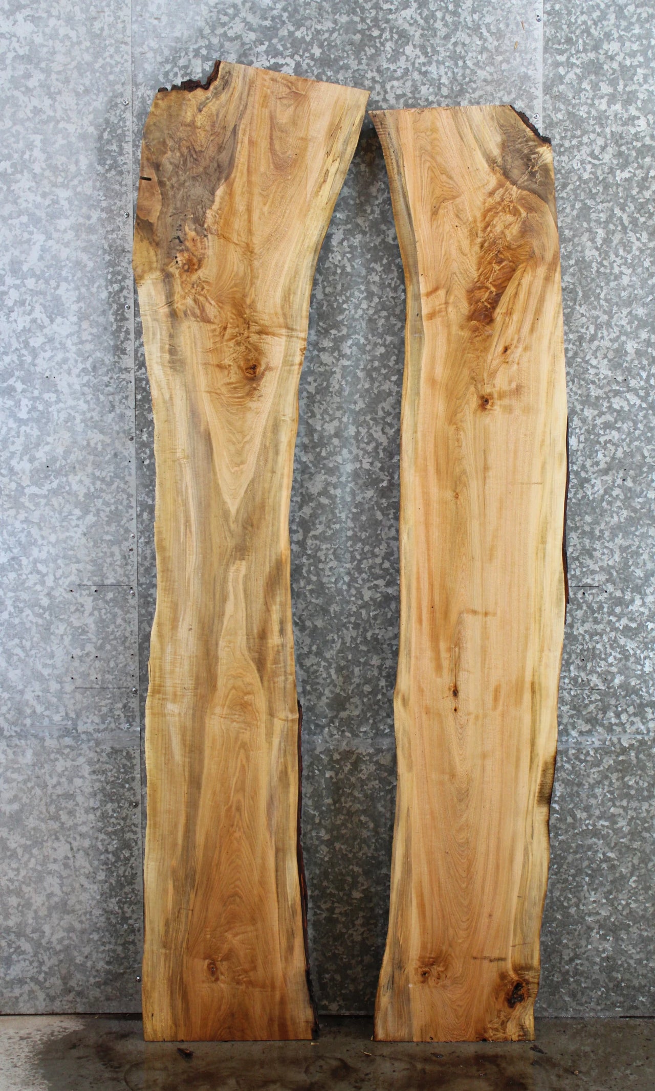 2- Live Edge Spalted Maple Table Top Slabs, Epoxy River Project 39240-39241
