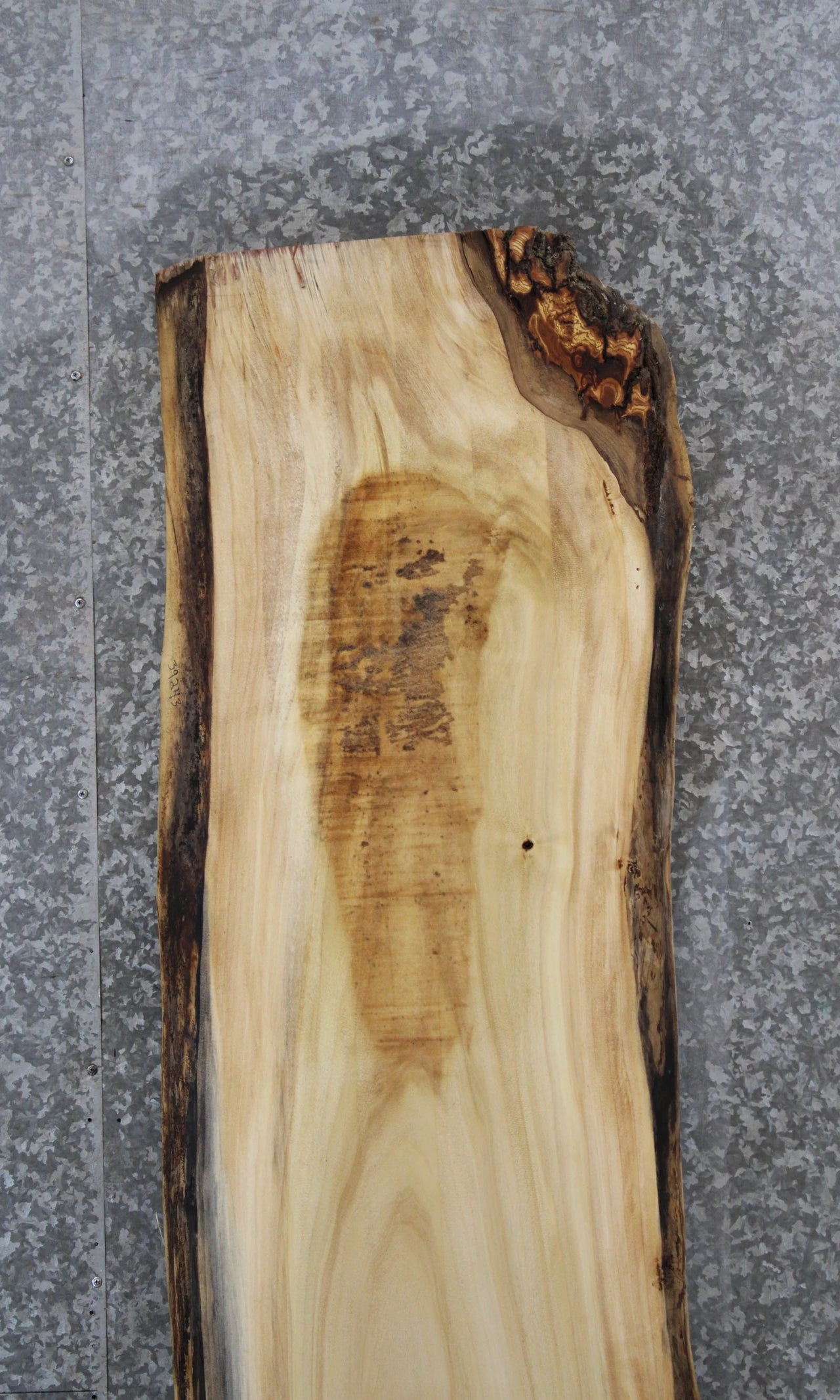 Salvaged Live Edge Maple Bar Top Slab, Solid Wood Countertop 39243