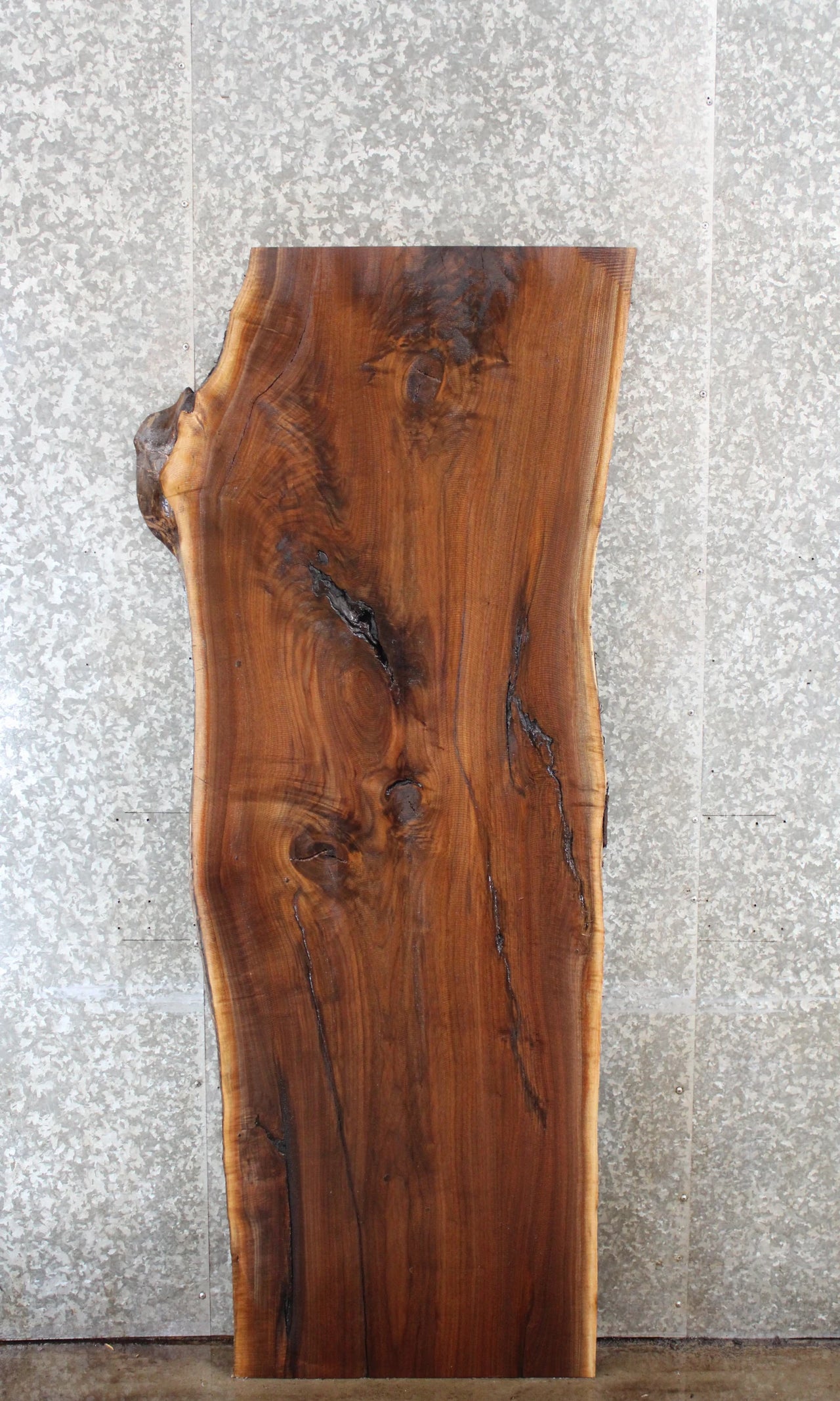 Rustic Natural Edge Black Walnut Office Desk Top Slab 39273