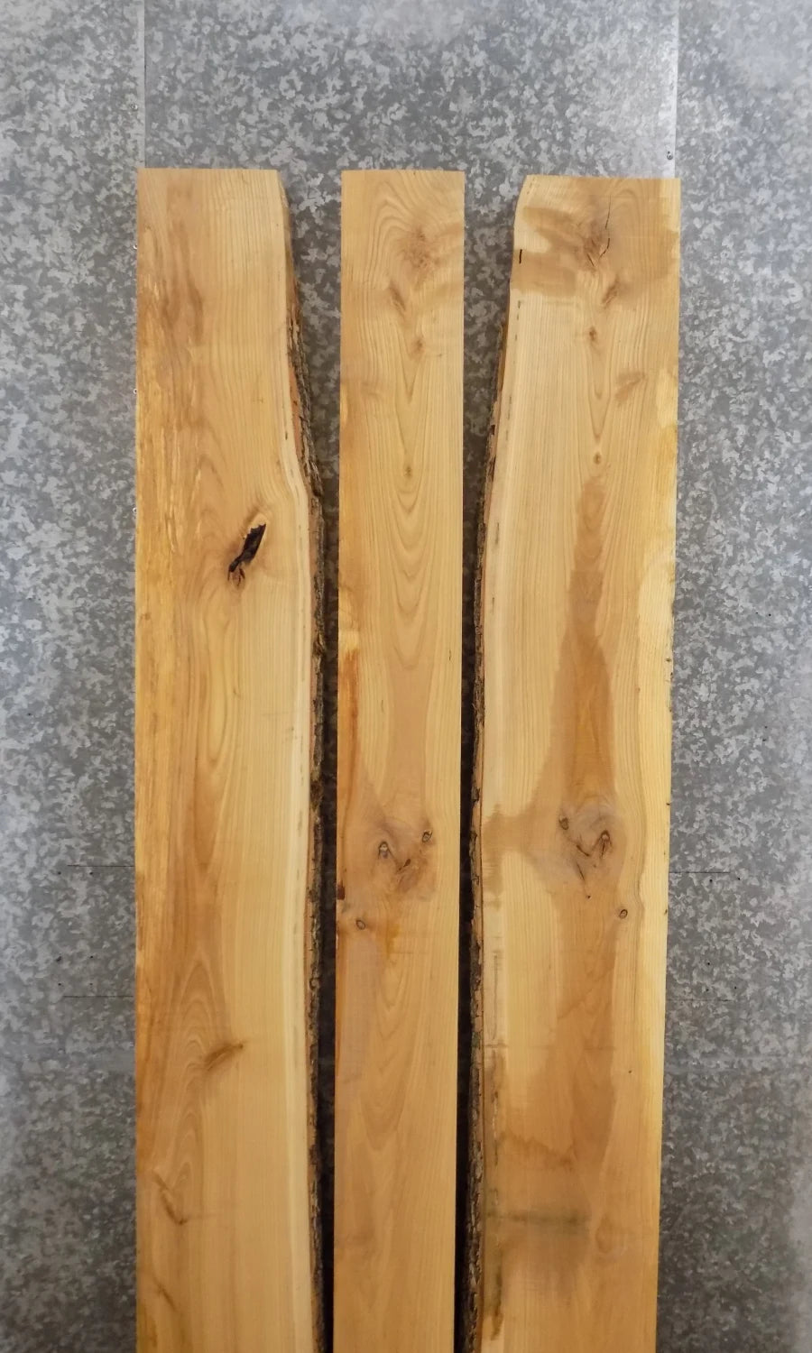 3- Live Edge Bookmatched Ash Dining Table Top Set 39289-39291