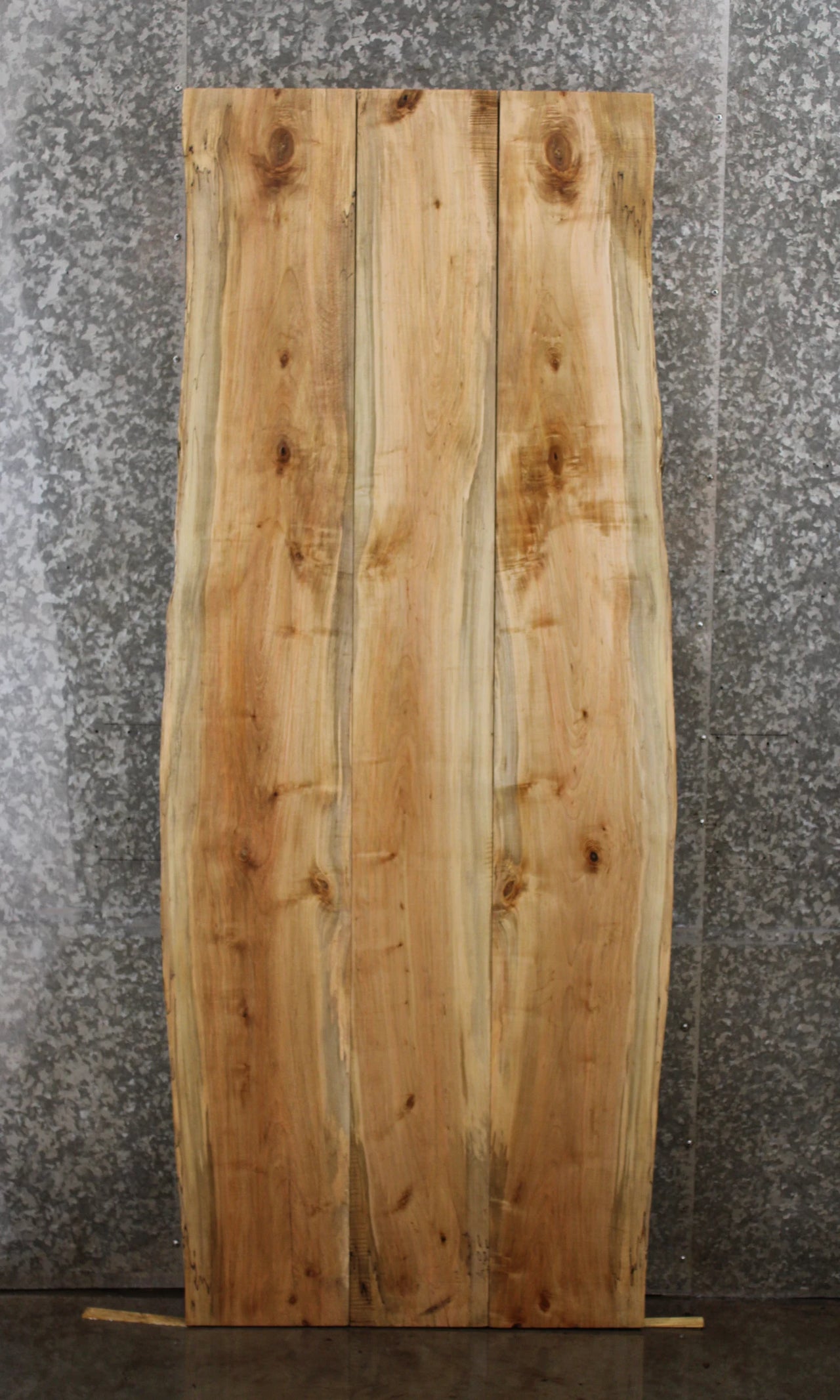 3- Maple Bookmatched Live Edge Table Top Set 39297-39299