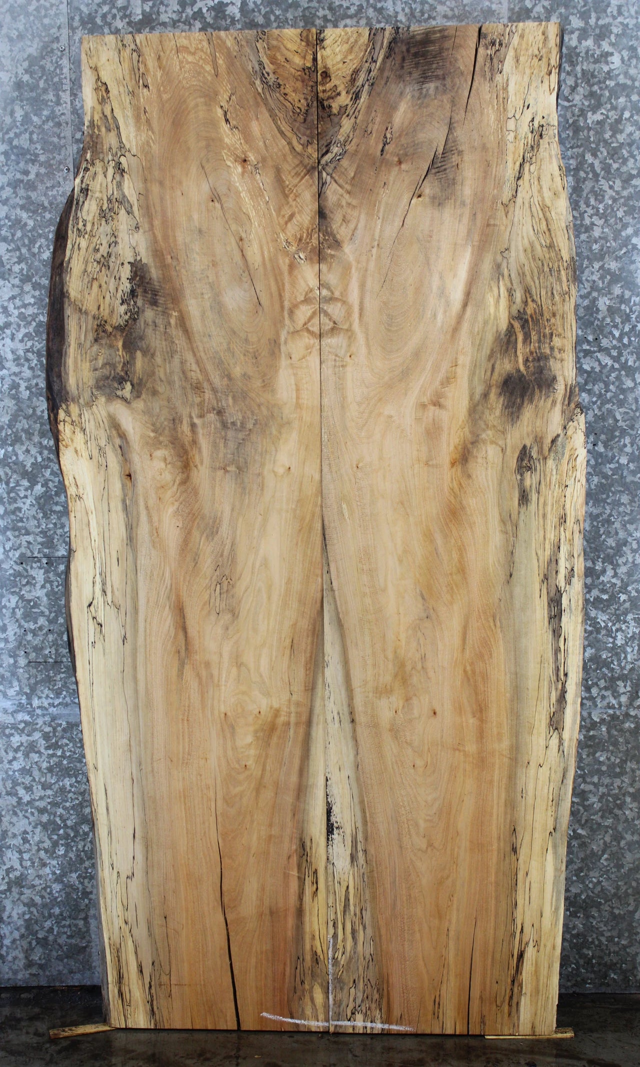 2- Live Edge Spalted Maple Conference Table Top Slabs 39302-39303