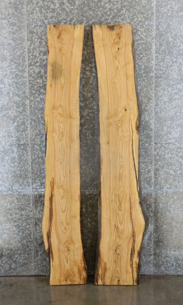 2- Bookmatched Live Edge Ash Rustic Bar/Table Top Slabs CLOSEOUT 39305-39306