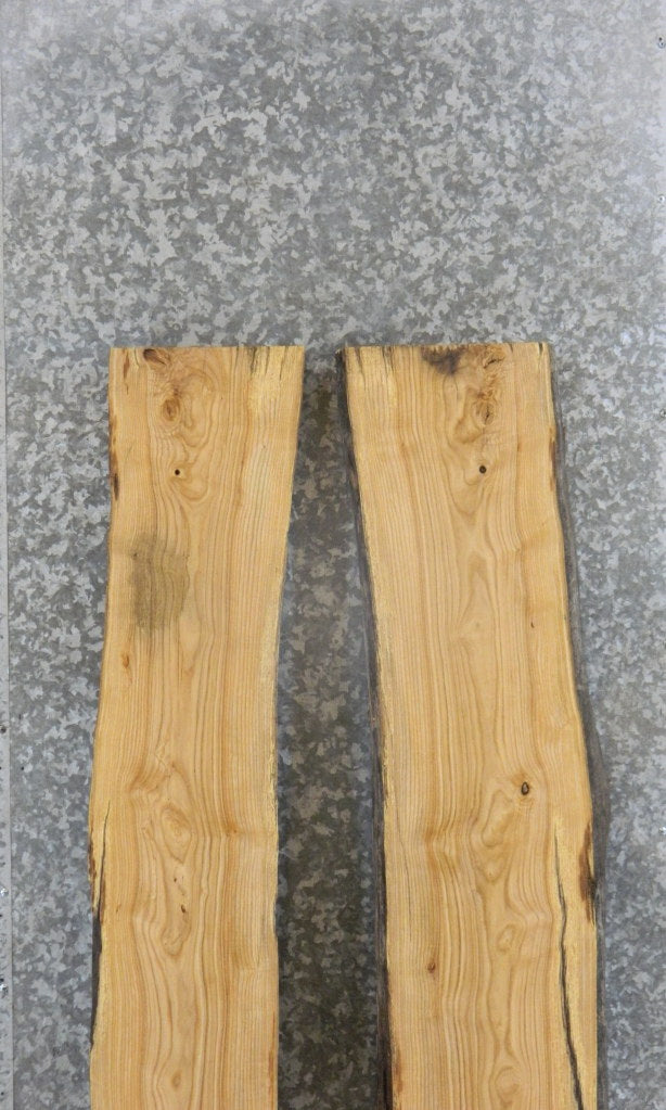 2- Bookmatched Live Edge Ash Rustic Bar/Table Top Slabs CLOSEOUT 39305-39306