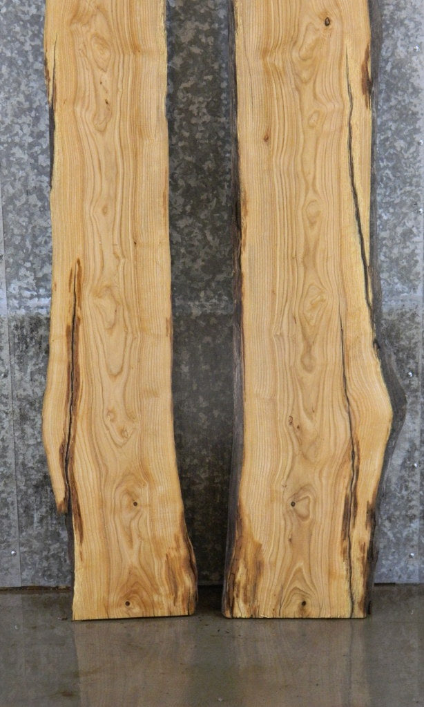 2- Bookmatched Live Edge Ash Rustic Bar/Table Top Slabs CLOSEOUT 39305-39306