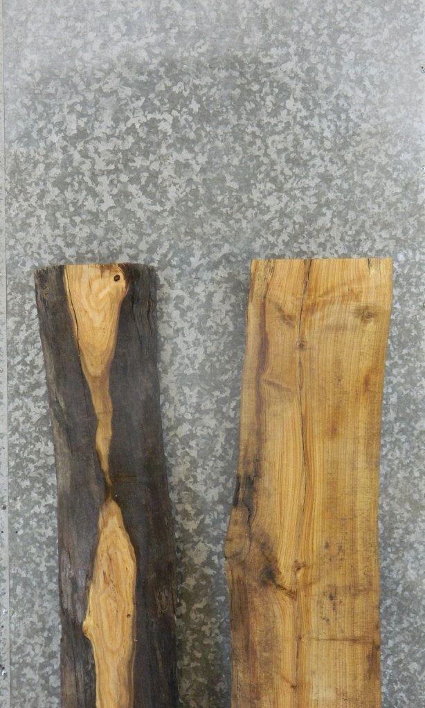2- Bookmatched Live Edge Ash Rustic Bar/Table Top Slabs CLOSEOUT 39305-39306