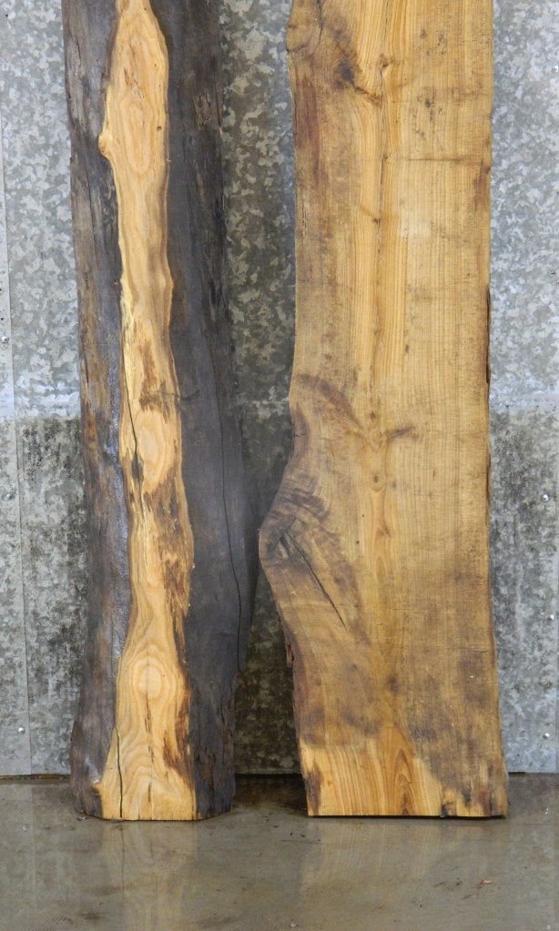2- Bookmatched Live Edge Ash Rustic Bar/Table Top Slabs CLOSEOUT 39305-39306