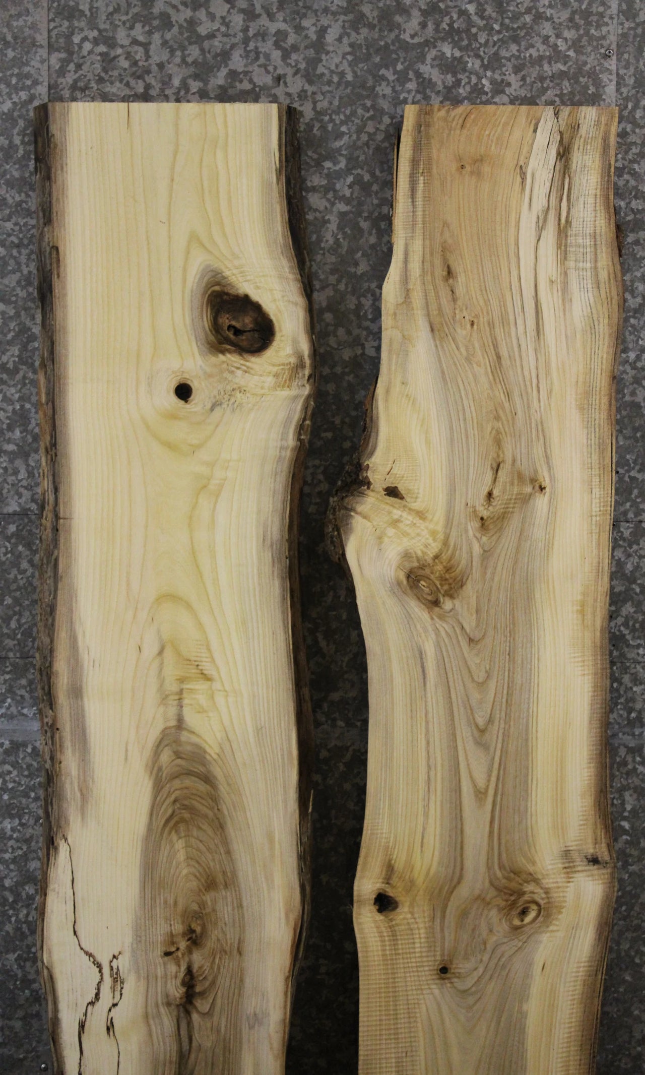 2- Hackberry Live Edge River Table Top, Wood Bench Tops 39311-39312