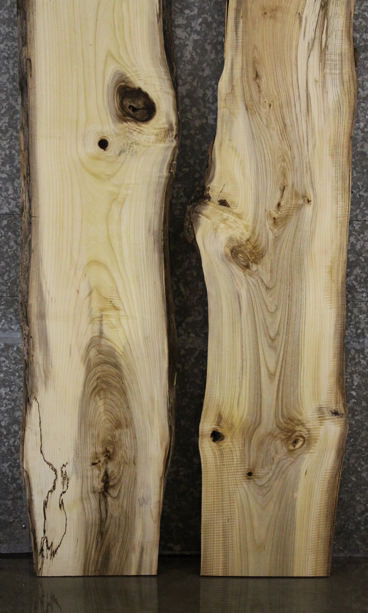 2- Hackberry Live Edge River Table Top, Wood Bench Tops 39311-39312