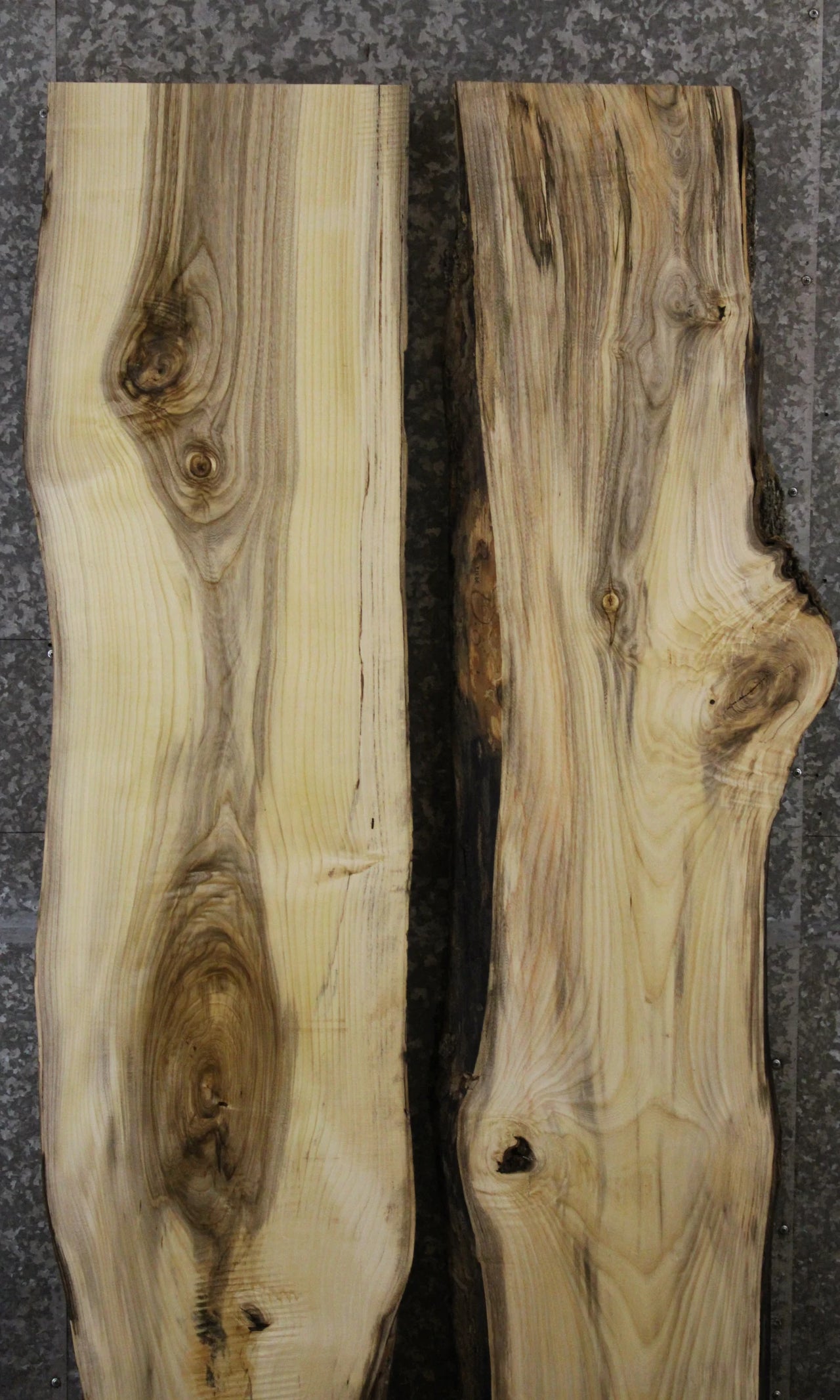 2- Hackberry Live Edge River Table Top, Wood Bench Tops 39311-39312