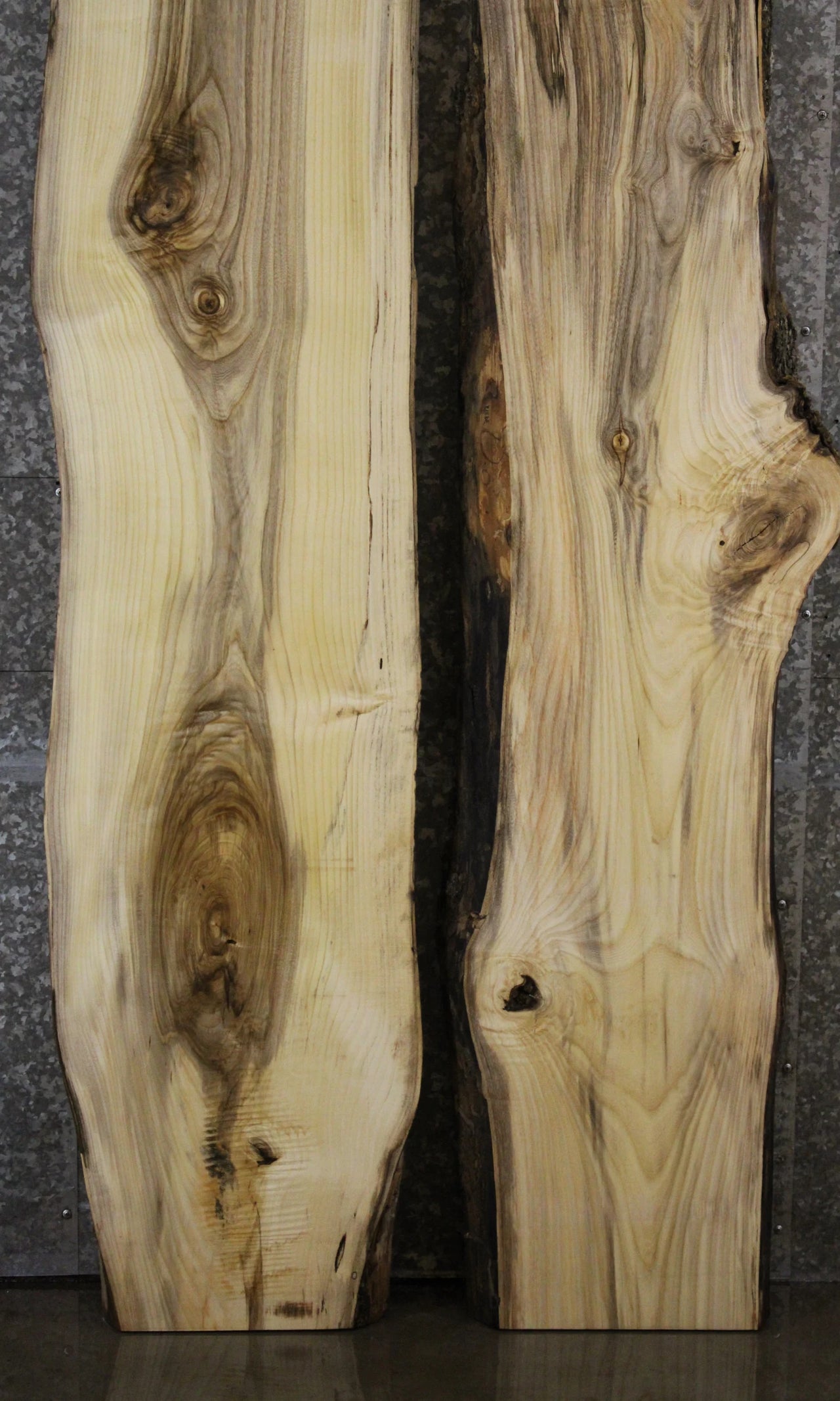 2- Hackberry Live Edge River Table Top, Wood Bench Tops 39311-39312