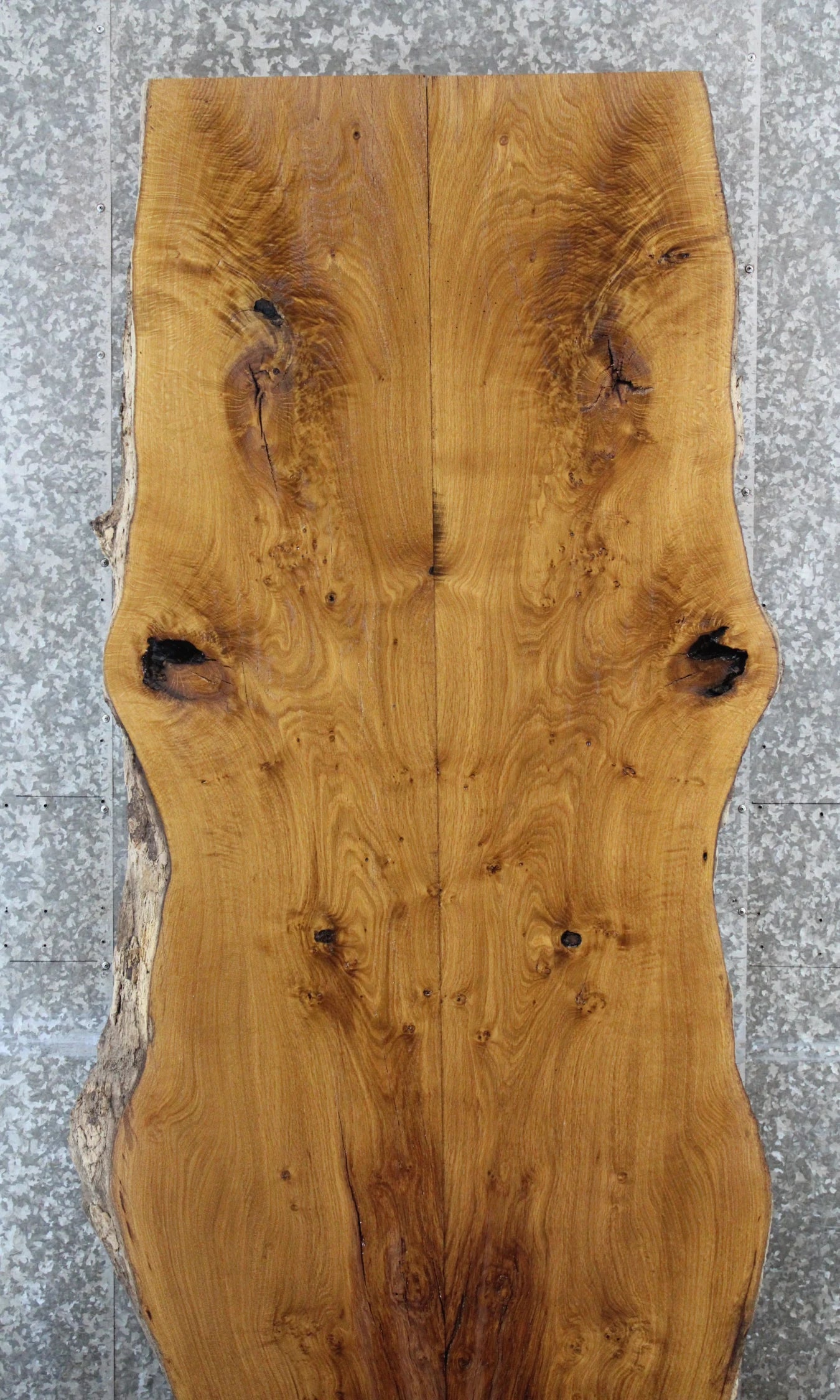 2- Live Edge Bookmatched White Oak Kitchen/Dining Table Top 39327-39328