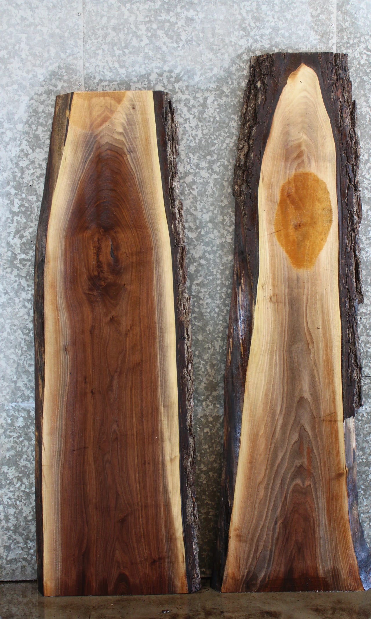 2- Black Walnut Live Edge Coffee Table Tops, Wood Bar Tops 39329-39330