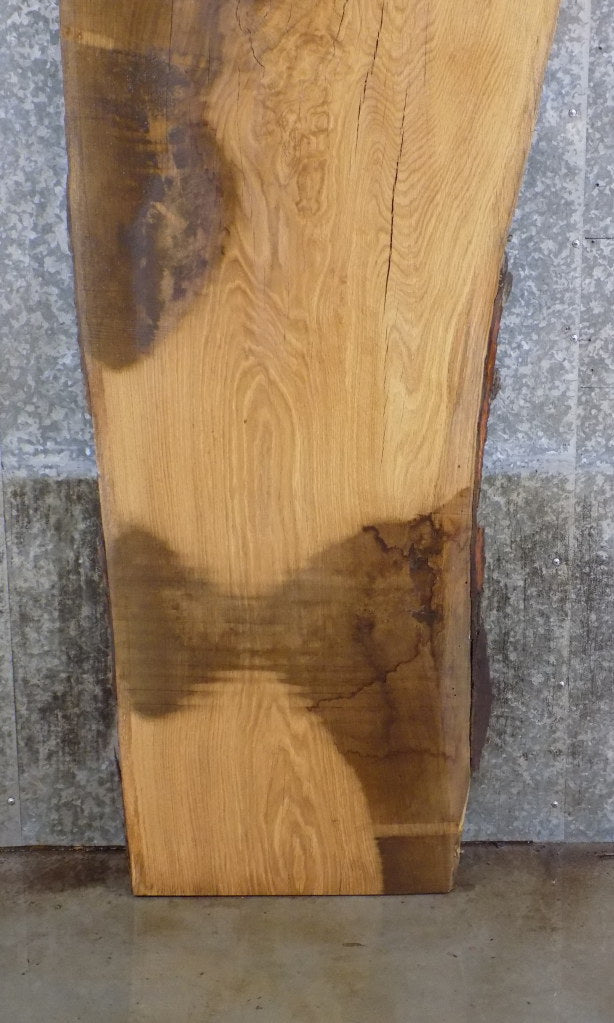 Salvaged White Oak Live Edge Office Desk/Table Top Wood Slab 39332