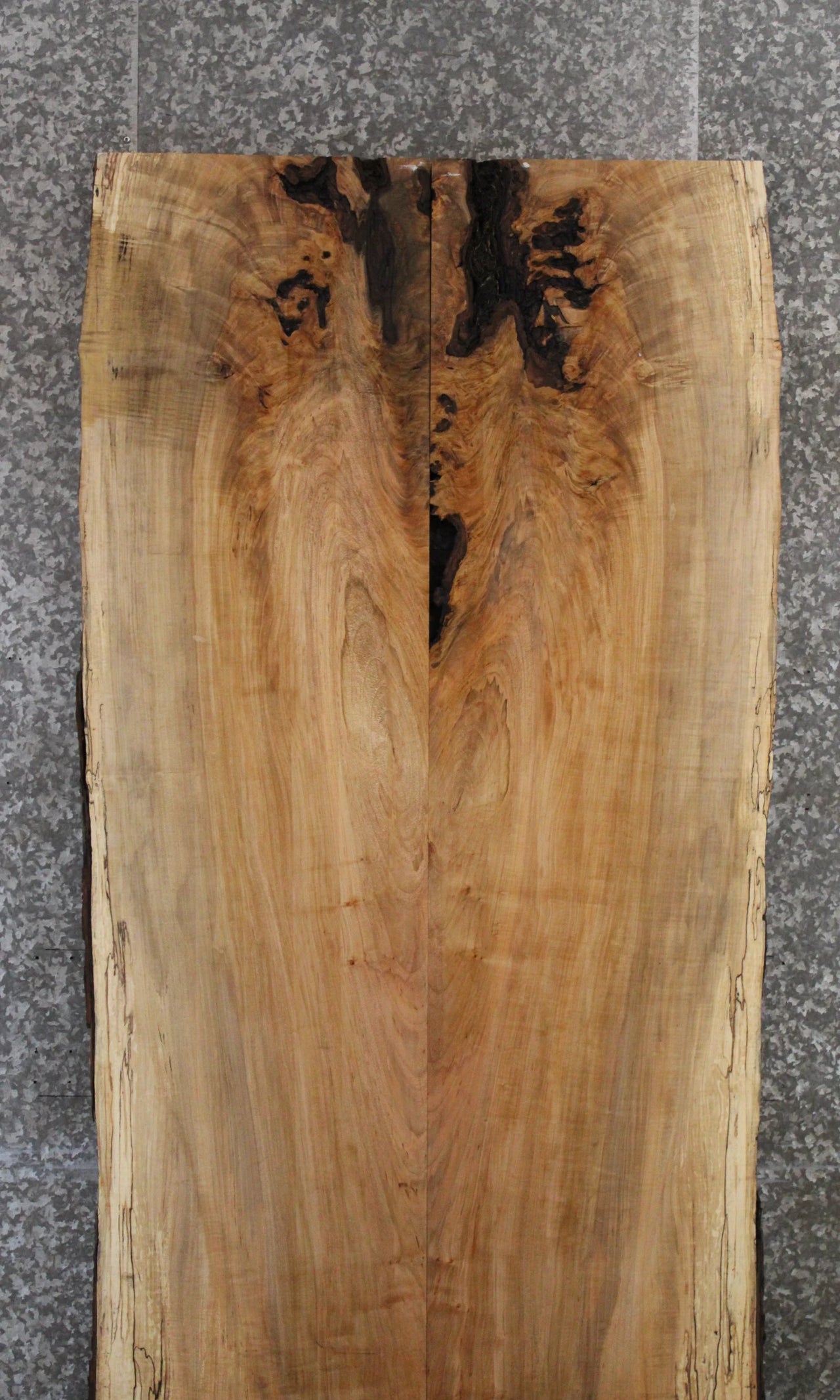 2- Spalted Maple Live Edge Book Match Dining Table 39397-39398