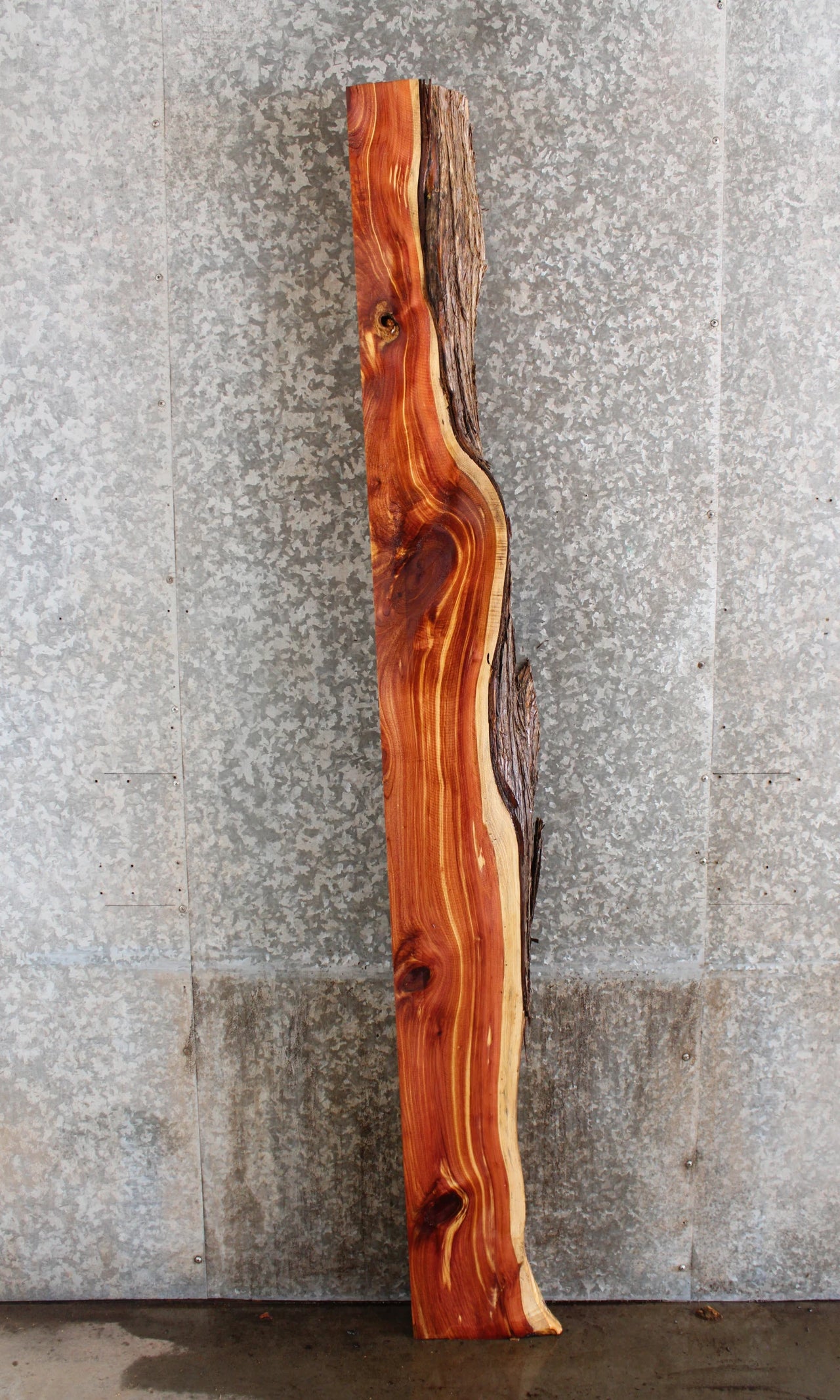 Live Edge Thick Cut Cedar Mantel Slab 39339