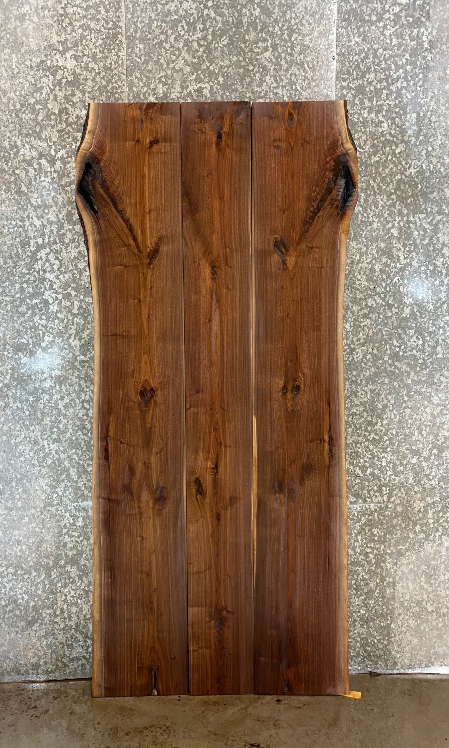 3- Live Edge Black Walnut Dining/Kitchen Table Top Set 39401-39403