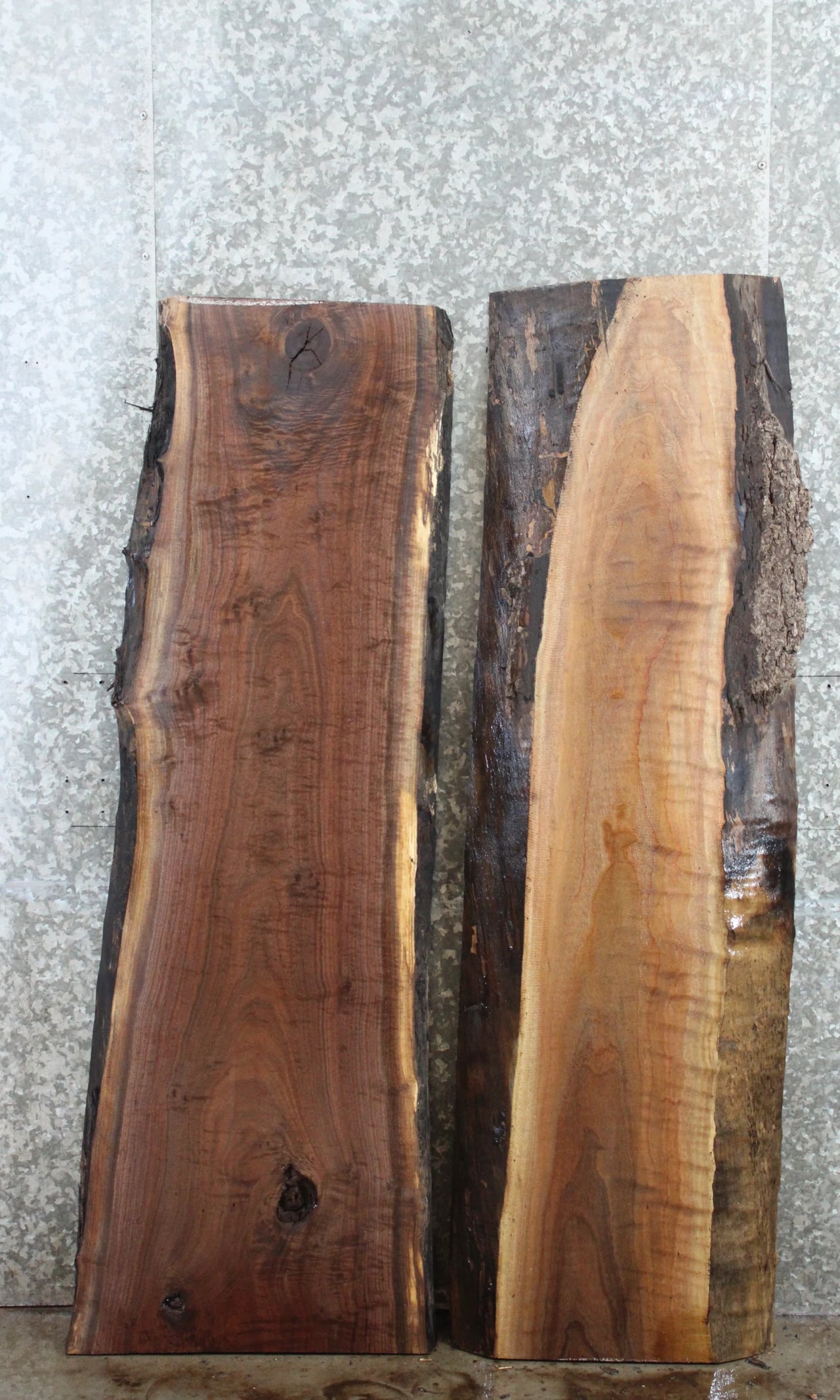 2- Live Edge Black Walnut Coffee/Sofa Table Tops 39439-39440