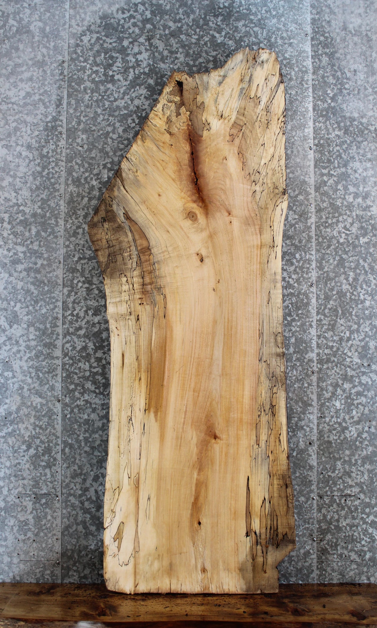 Live Edge Spalted Maple Desk/Table Top Wood Slab 39442