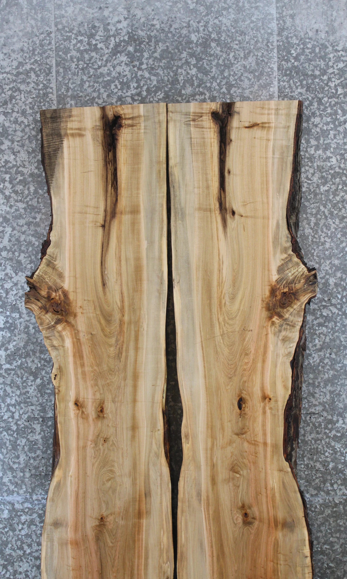 2- Bookmatched Live Edge Maple River Table Top 39449-39450