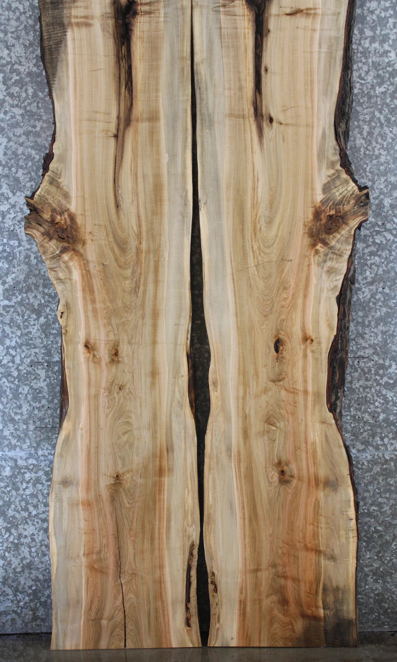 2- Bookmatched Live Edge Maple River Table Top 39449-39450