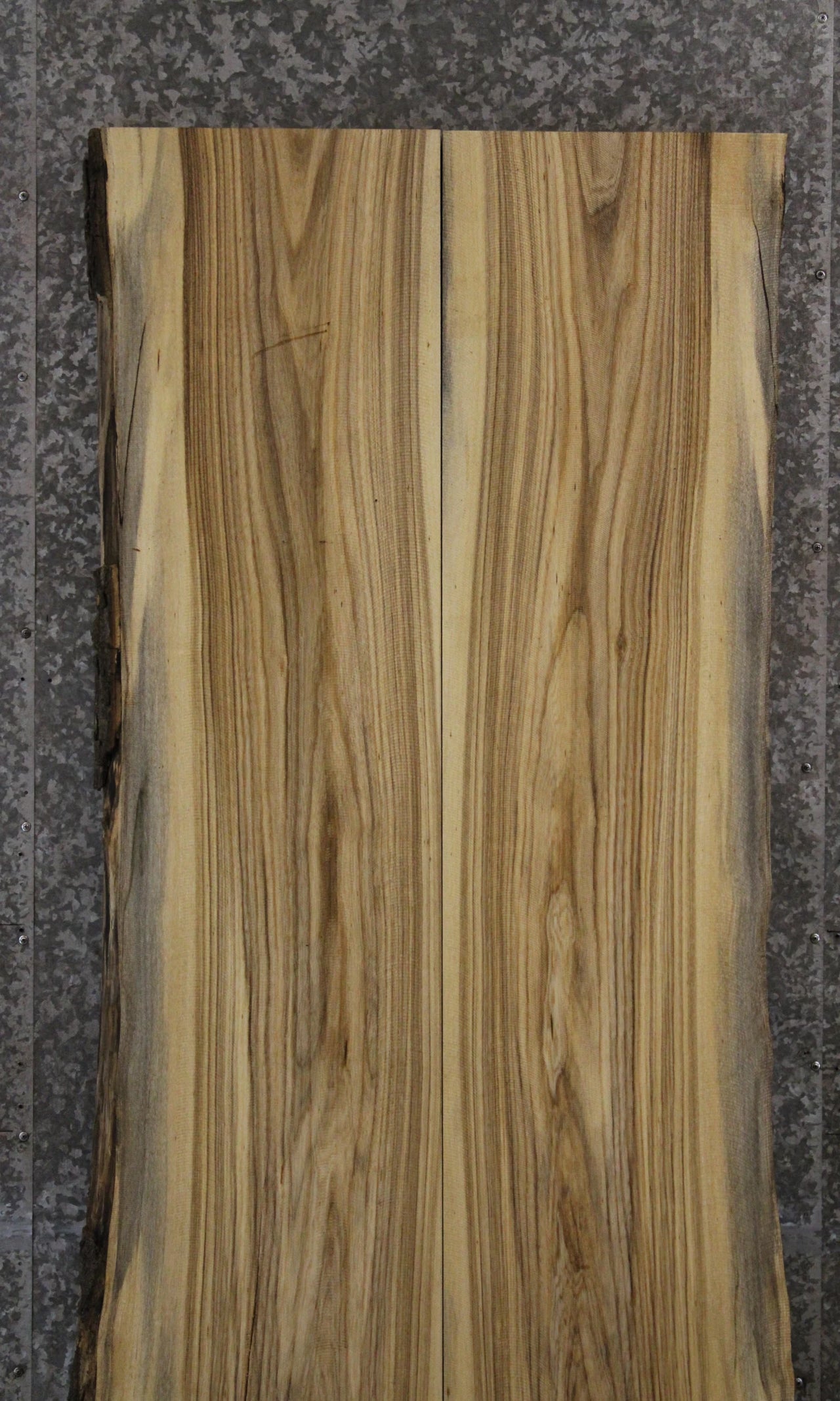 2- Hackberry Live Edge Wood Dining Table Top Slab Set 39457-39458