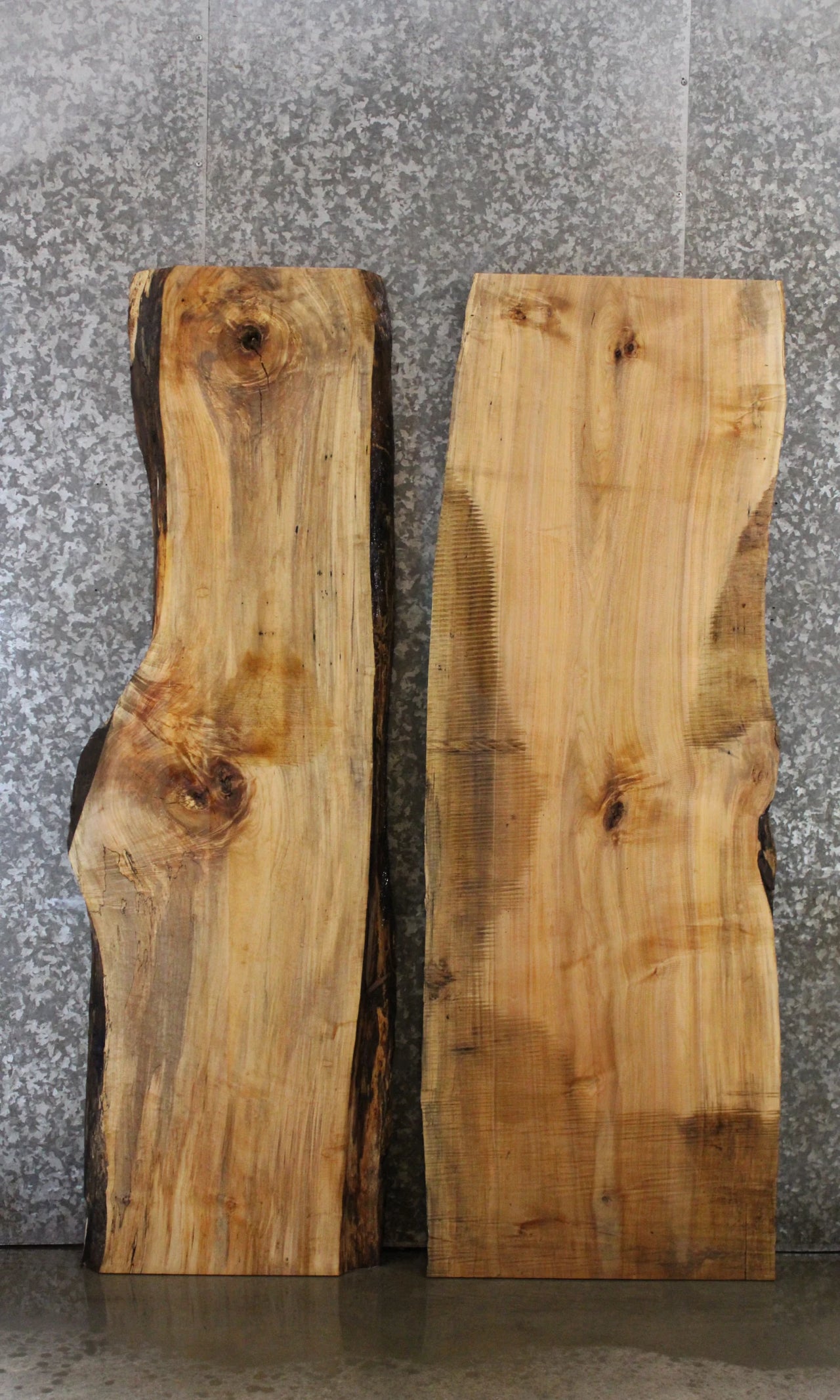 2- Spalted Maple Live Edge Epoxy River Table Top Project Slabs 39467-39468