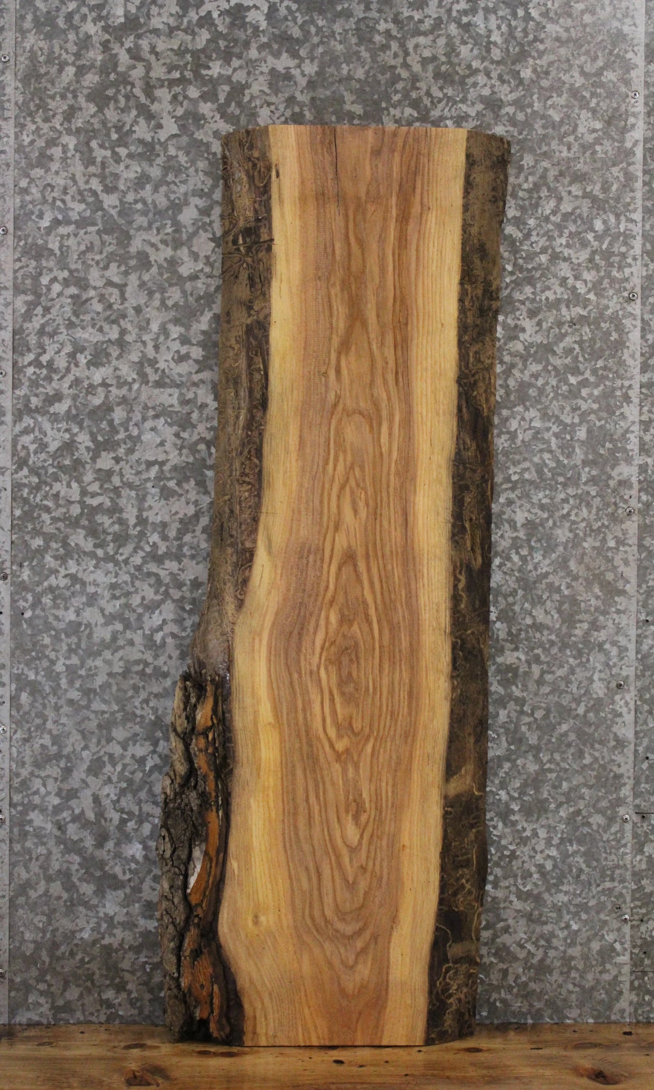 Ash Live Edge Mantel Slab, Wood Bench Slab 40003