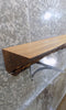 Thumbnail for Thick Cut Hardwood Red Oak Rustic Partial Live Edge Mantel Sla 40021