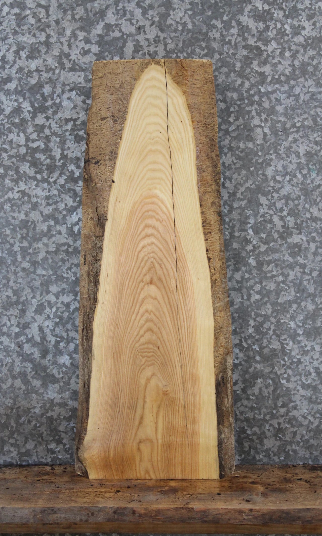 Rustic Natural Edge Ash Hardwood End Table Top Wood Slab 40029