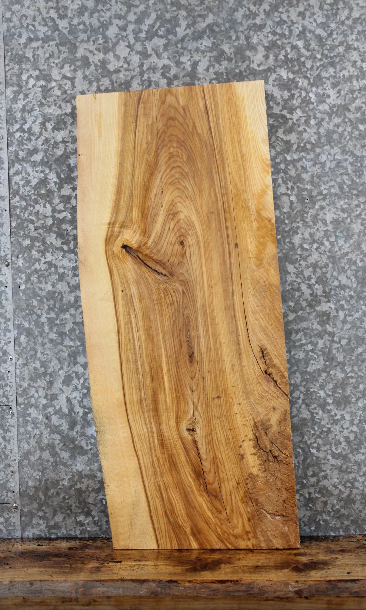 Live Edge Hardwood Hickory Console Table Top Slab 40031