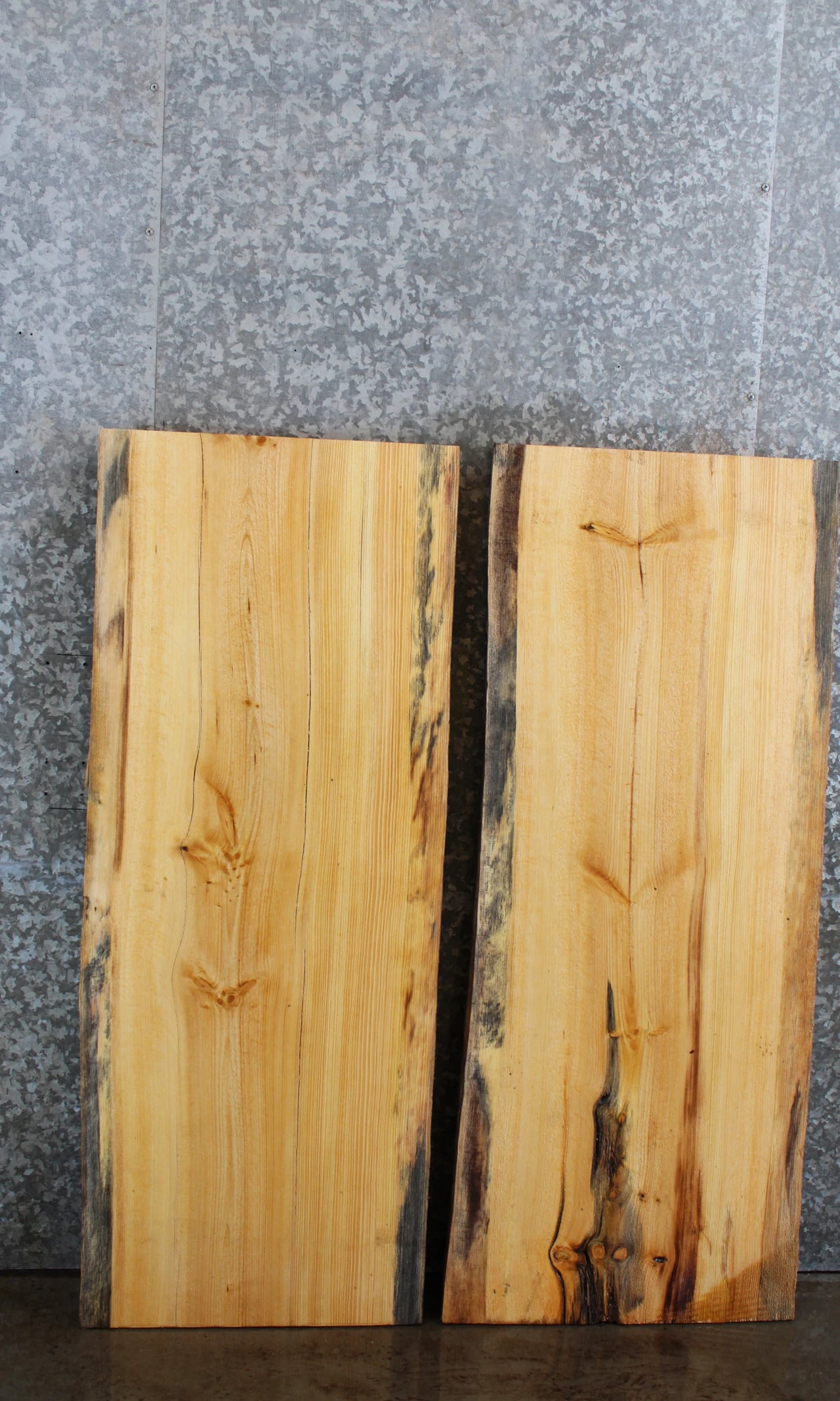2- Pine Live Edge Coffee Table Tops, Wood Slabs 40037-40038