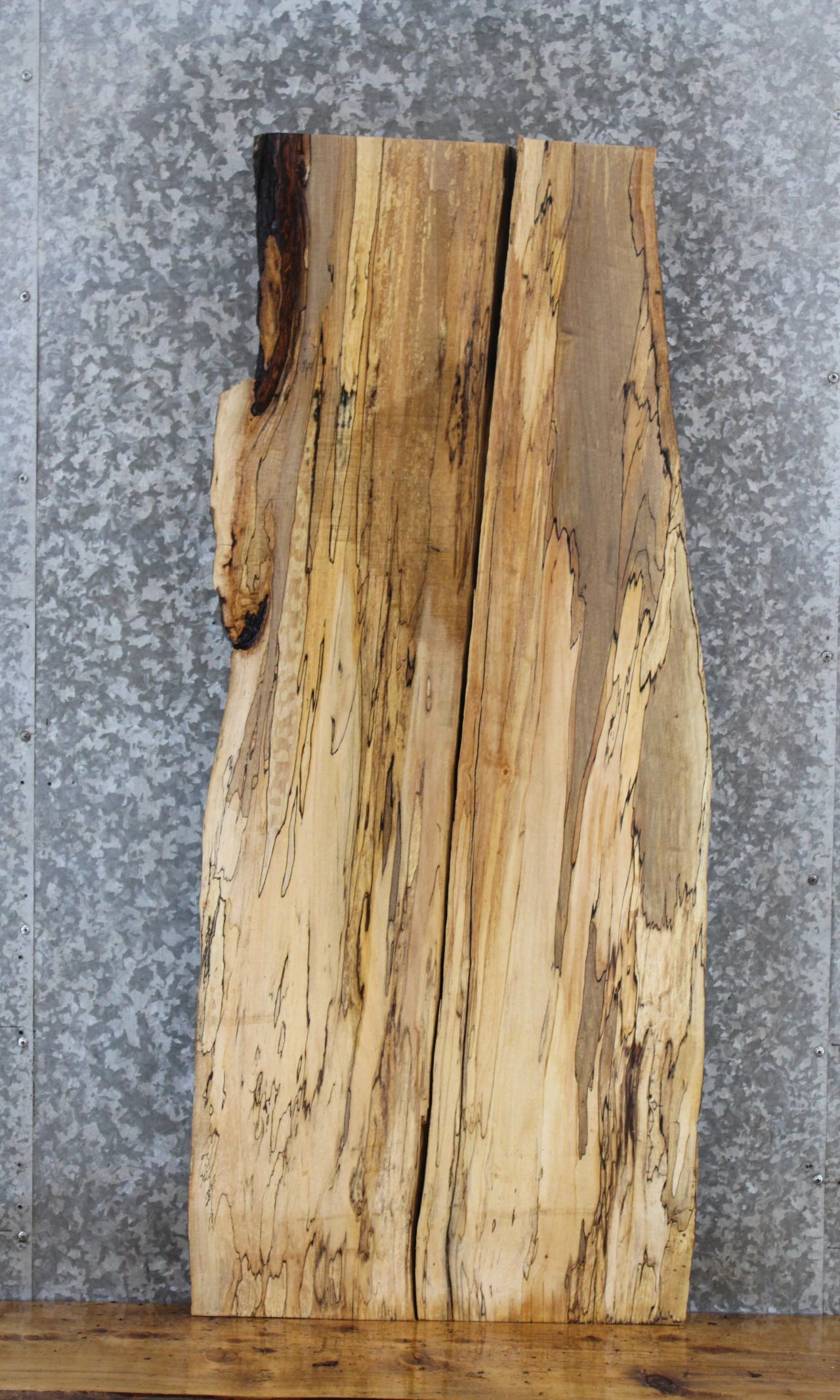2- Live Edge Spalted Maple Console/Coffee Table Top 40042