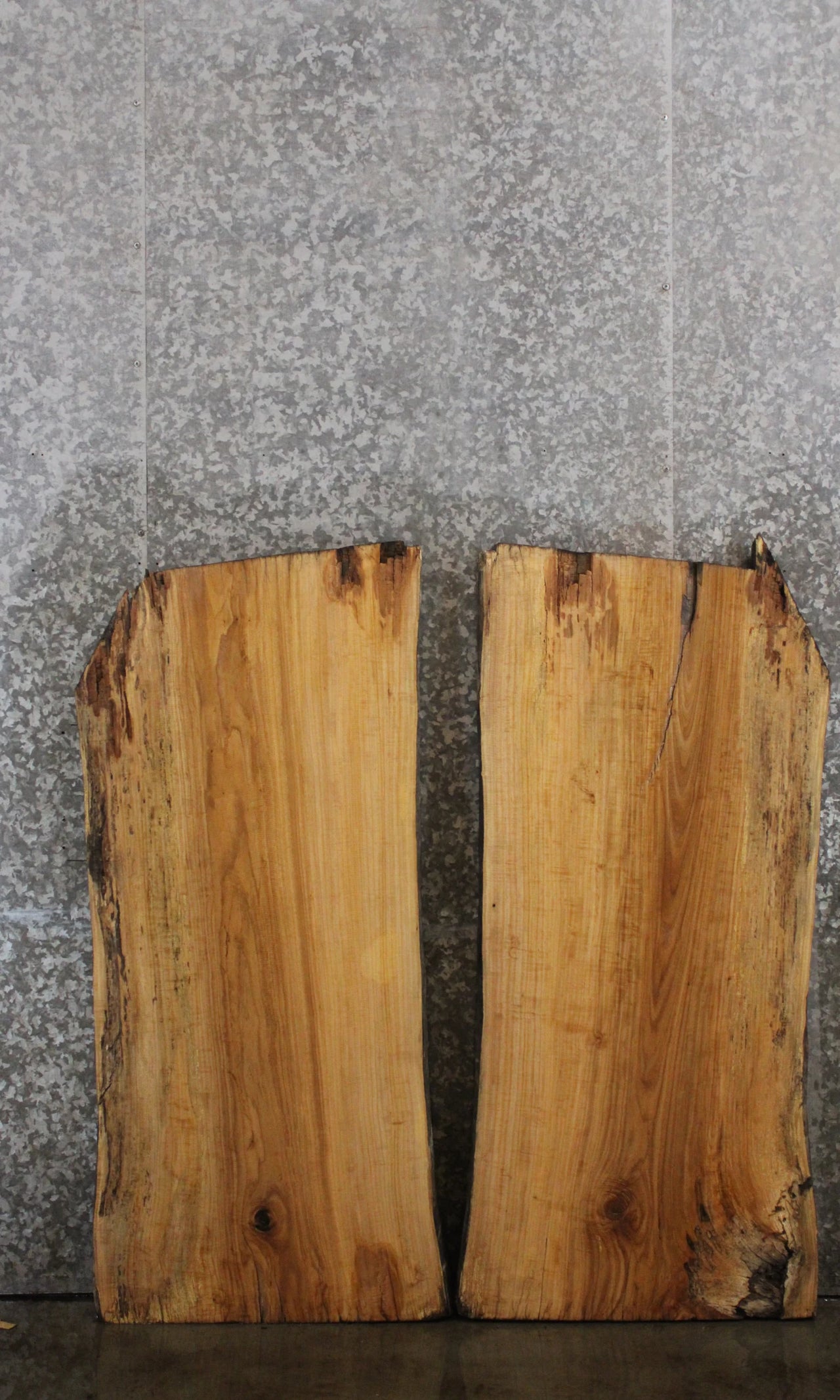 2- Hardwood Ash Live Edge Slabs, Coffee Tables, Bar Tops 40045-40046