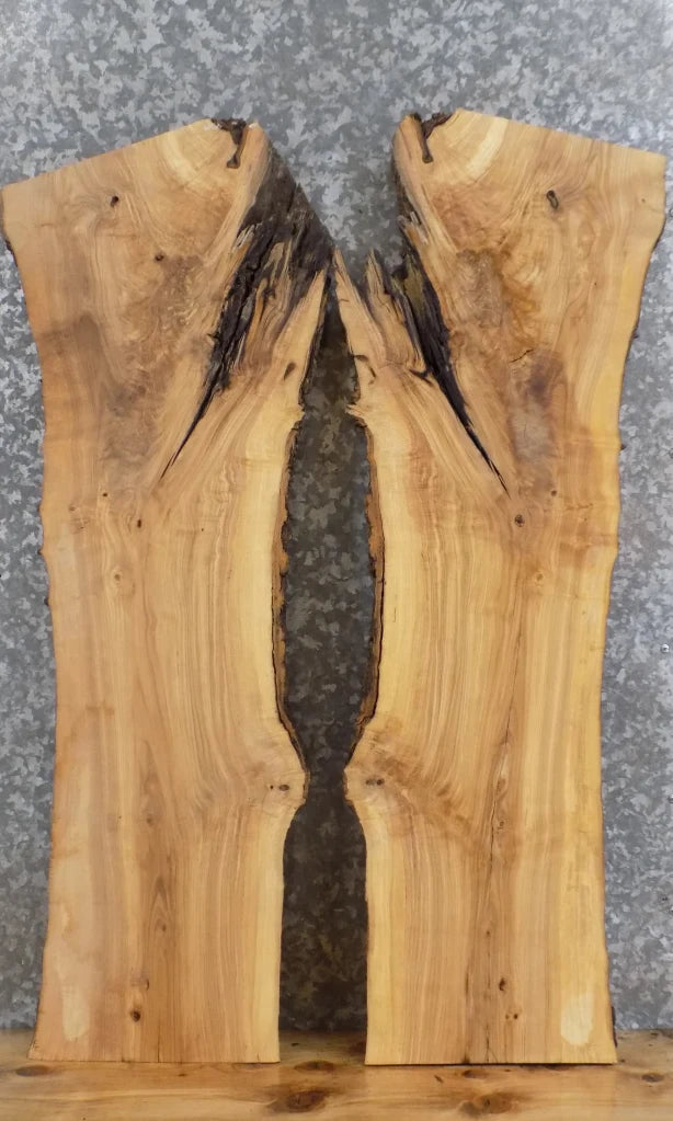 2- Live Edge Ash Epoxy River Project, Hardwood Table Top Slabs 40055-40056