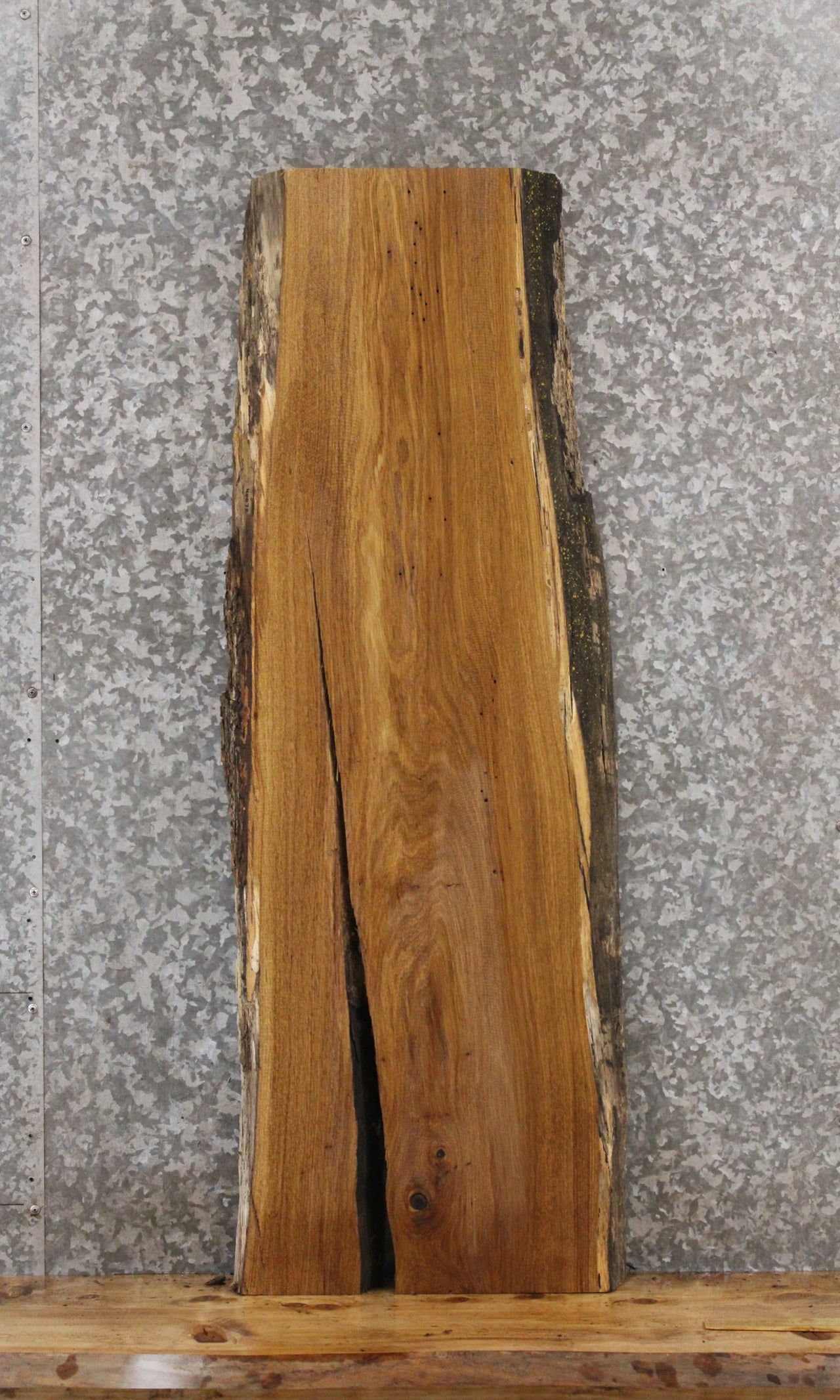 White Oak Live Edge Wood Slab, Floating Shelf Slab 40078