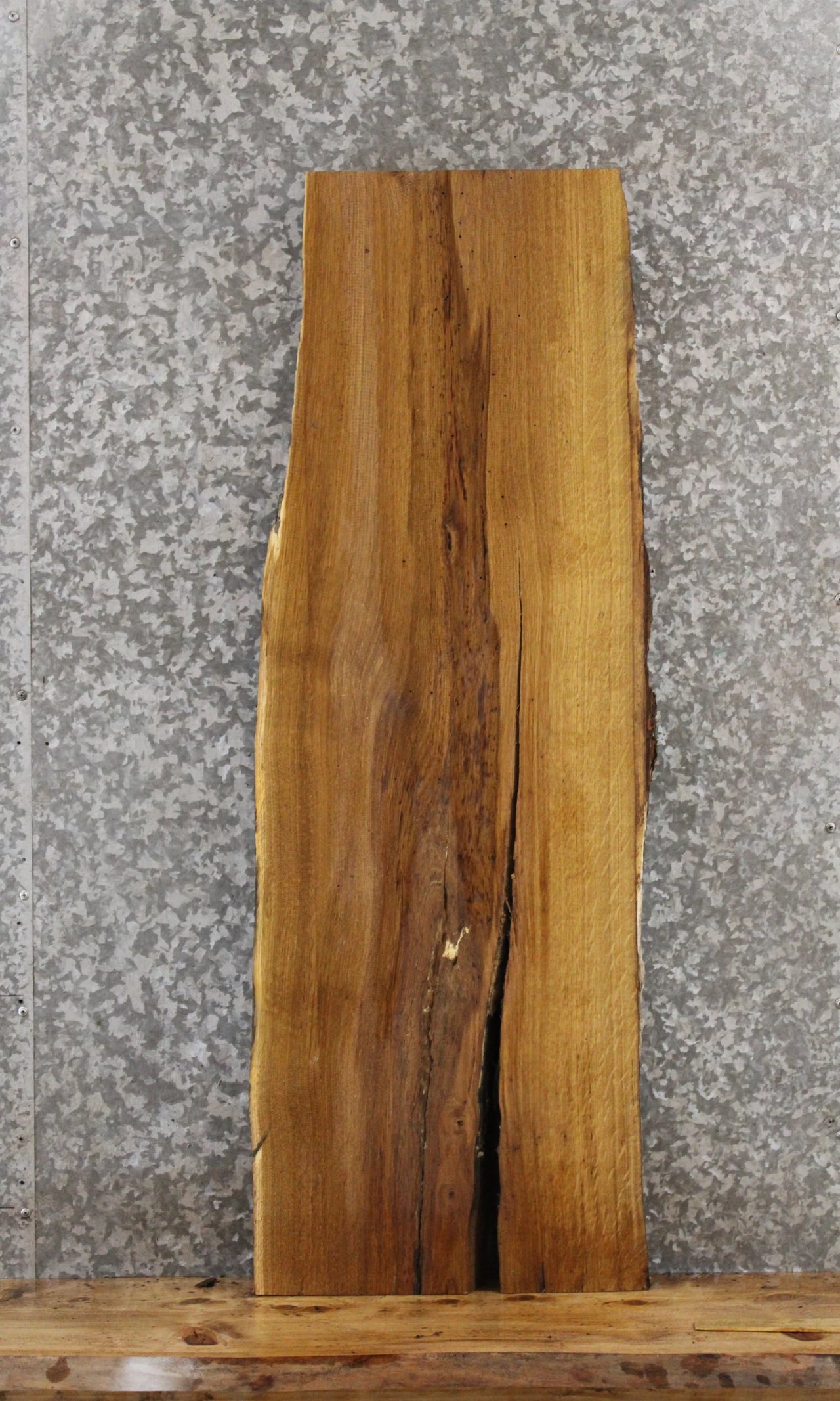 White Oak Live Edge Wood Slab, Floating Shelf Slab 40078